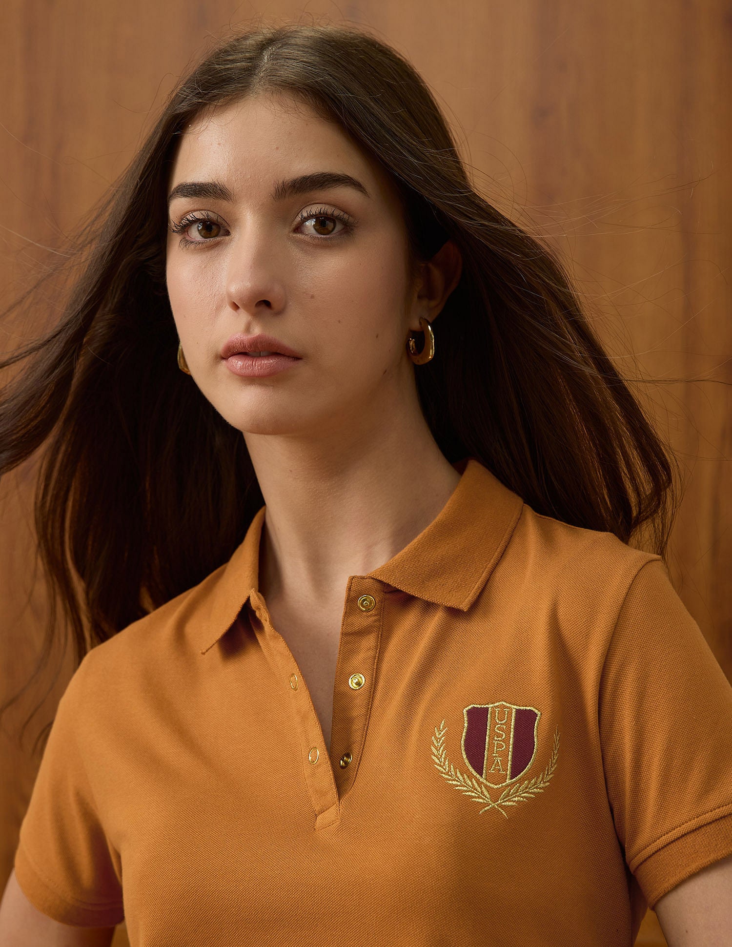 Regular 3 Button Polo With Embroidery Orange - U.S. POLO ASSN. | Large