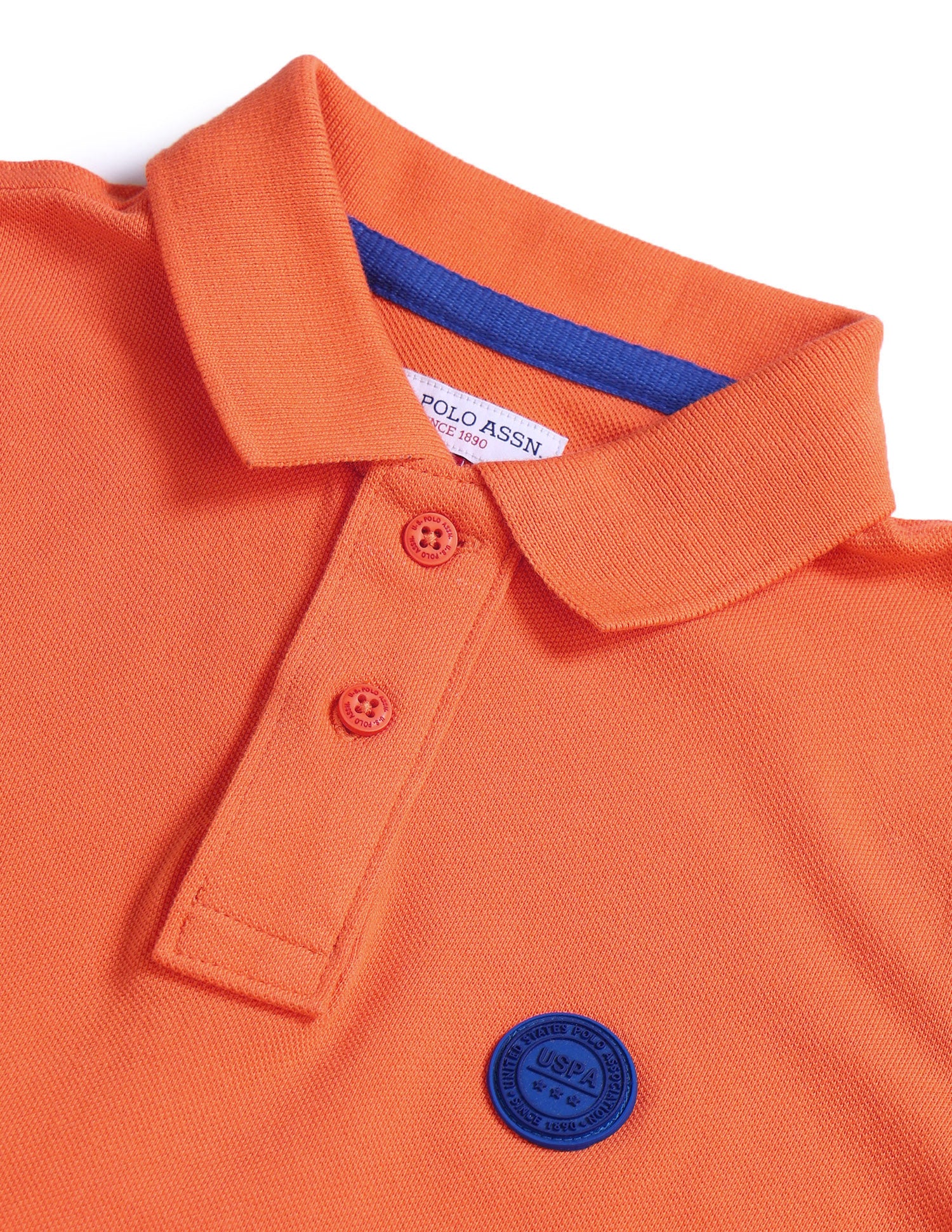 Boys Solid Regular Fit T-Shirt Coral - U.S. POLO ASSN. | Large