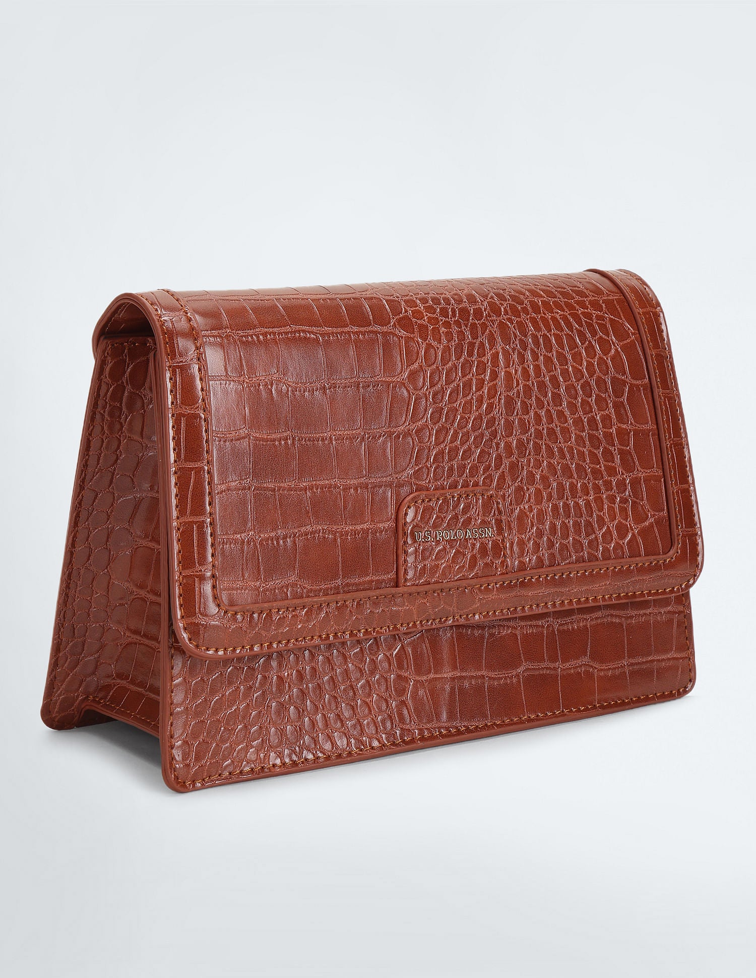 City Girl Textured Sling Bag Rust - U.S. POLO ASSN. | Large