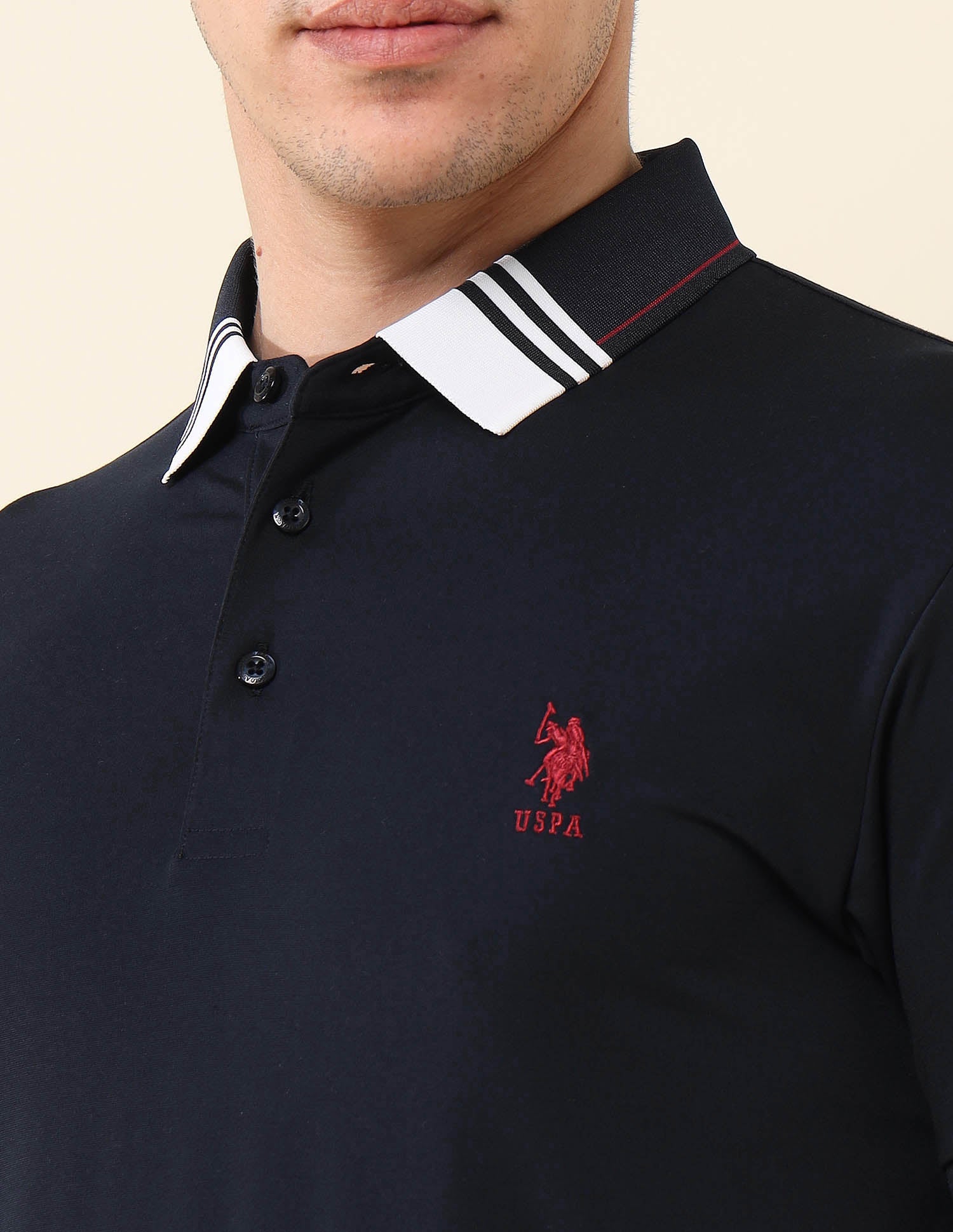 Solid Gentleman's Club Polo Shirt Navy - U.S. Polo Assn. India | Large