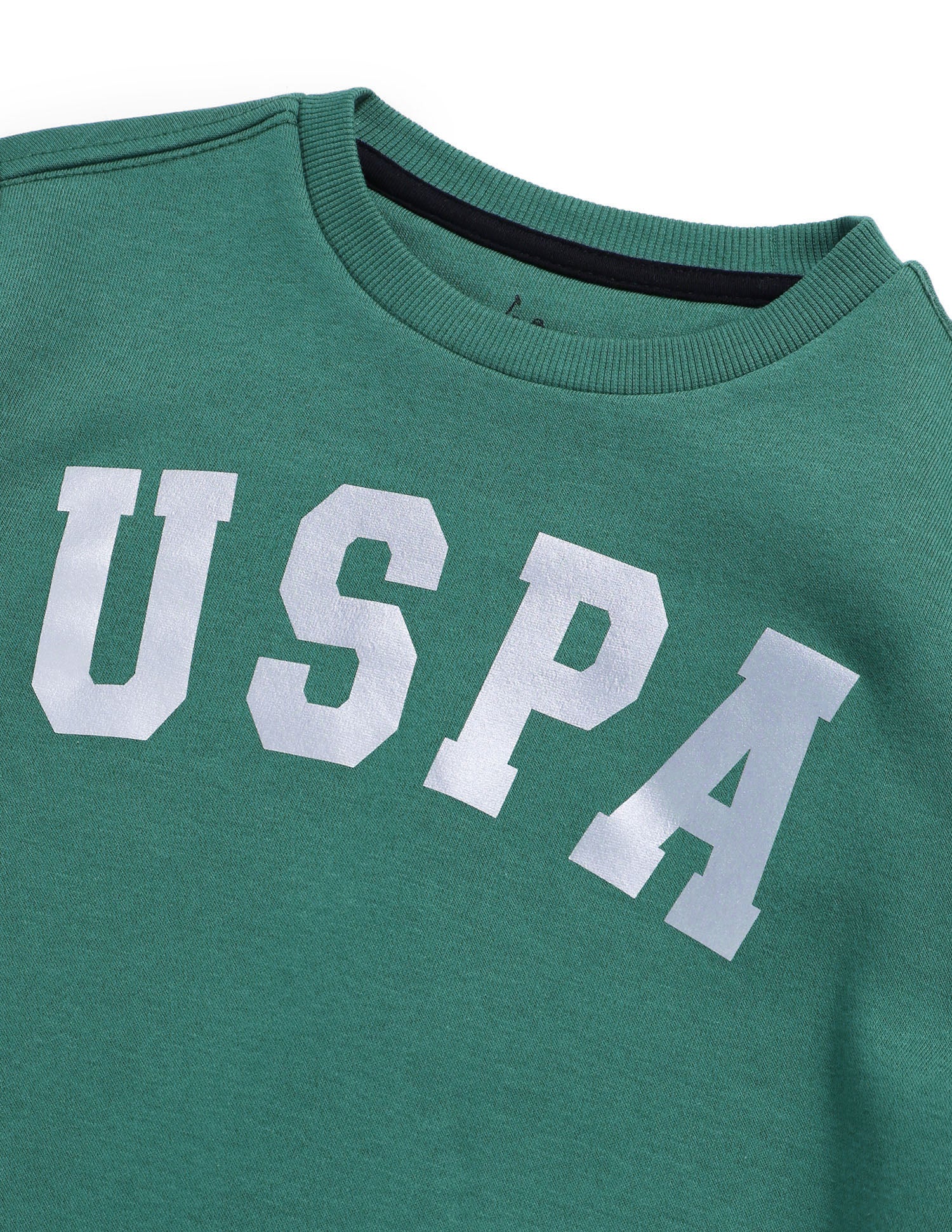 Boys Brand Printed Regular Fit Sweatshirt Green - U.S. POLO ASSN. | Large