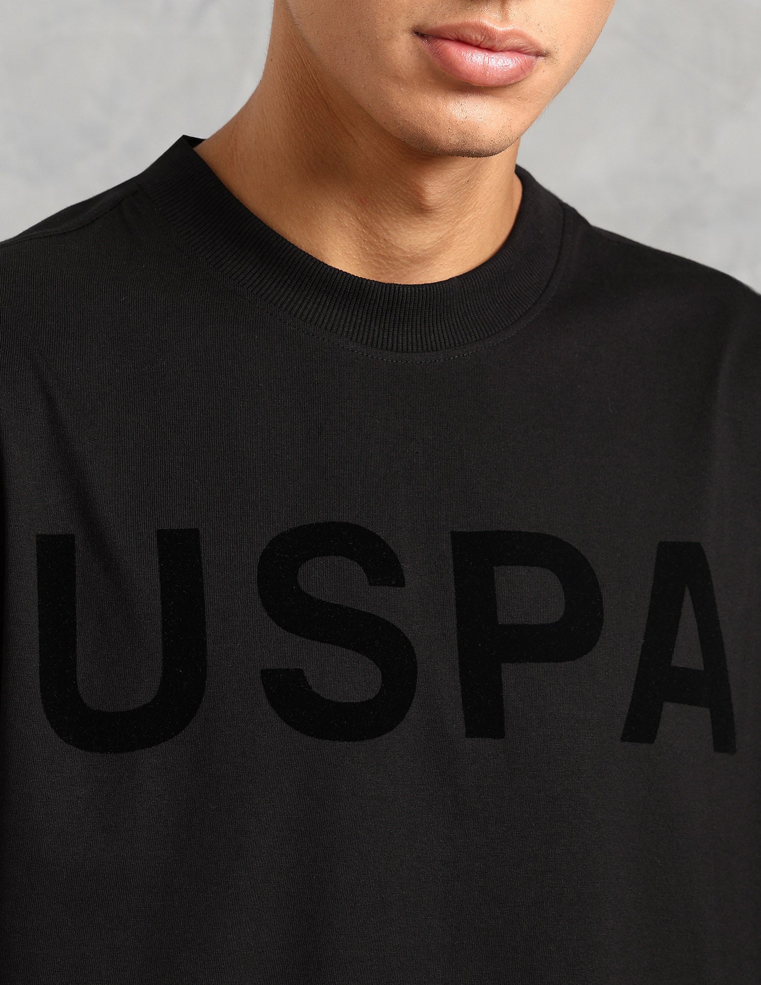 Brand Printed Comfort Fit OEE09 Lounge T-Shirt - Pack Of 1 Black - U.S. POLO ASSN. | Large