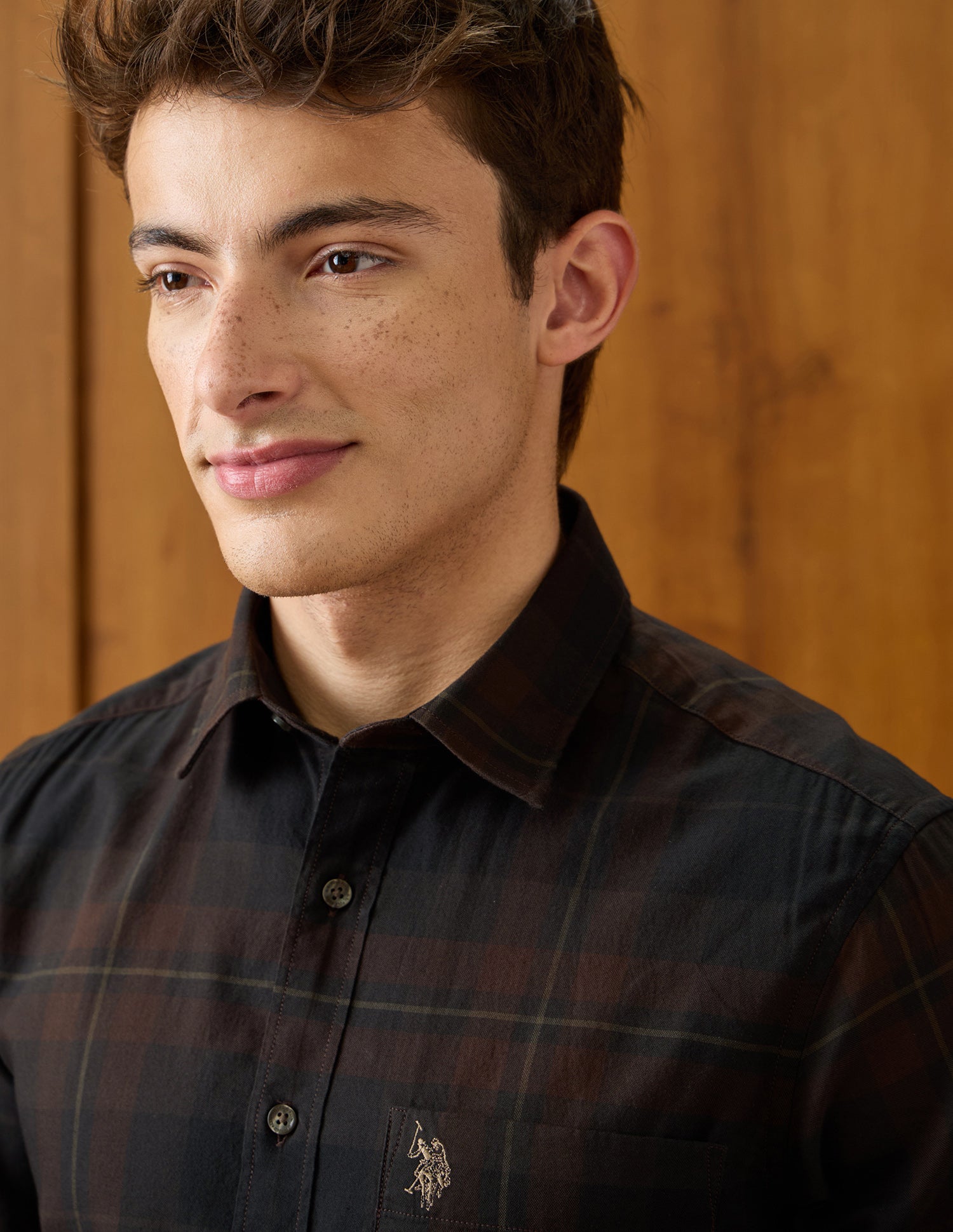 Plaid Checked Regular Fit Shirt Brown - U.S. Polo Assn. India | Large