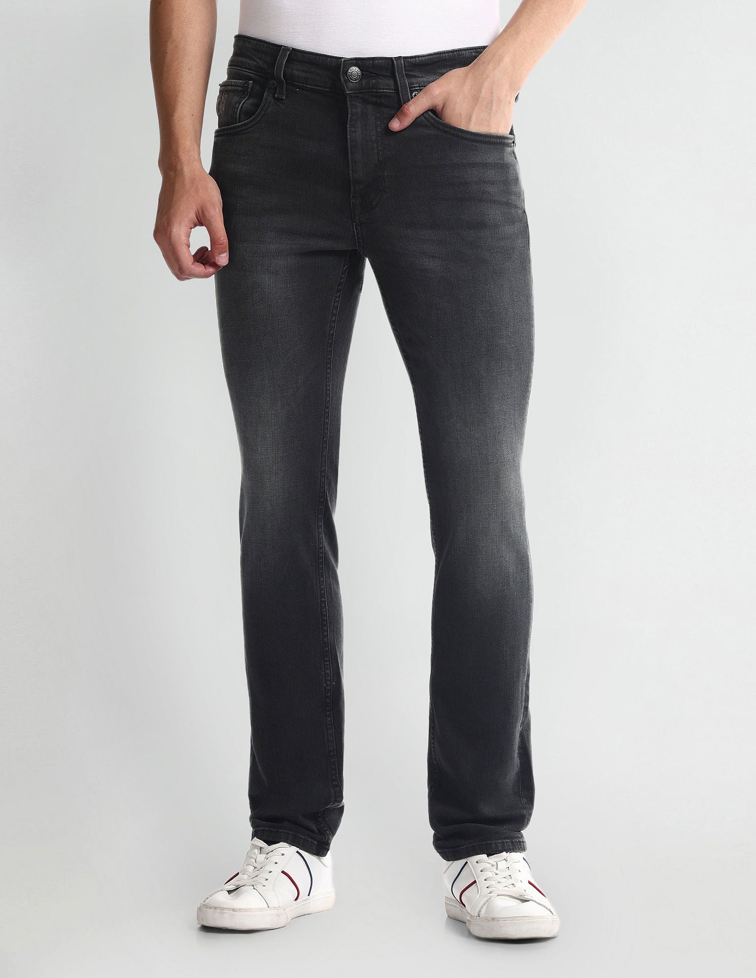 Regallo Skinny Fit Black Jeans Black - U.S. Polo Assn. India | Large
