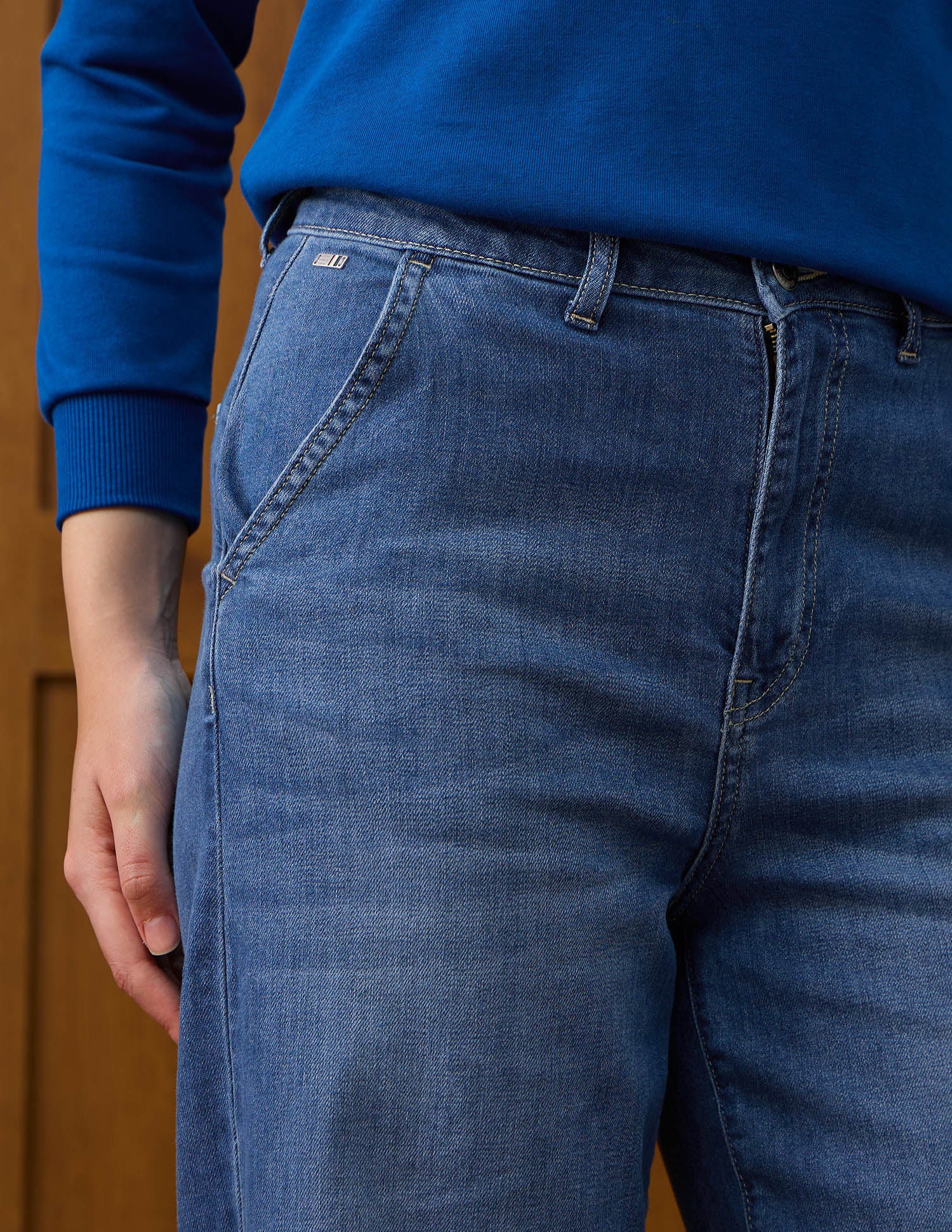 High Rise Wide Leg Fit Jeans Blue - U.S. POLO ASSN. | Large