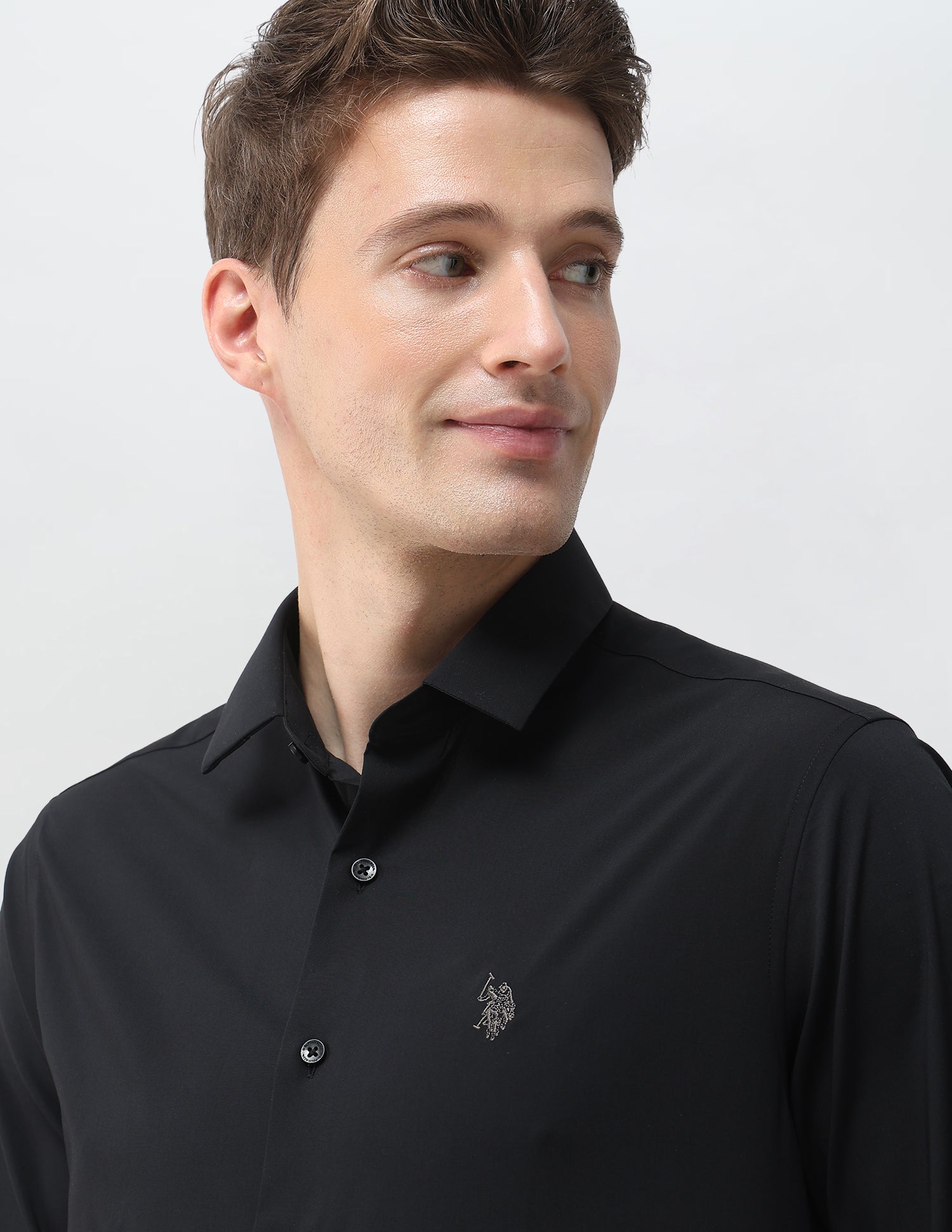 Aeris Solid Regular Fit Shirt Navy - U.S. Polo Assn. India | Large