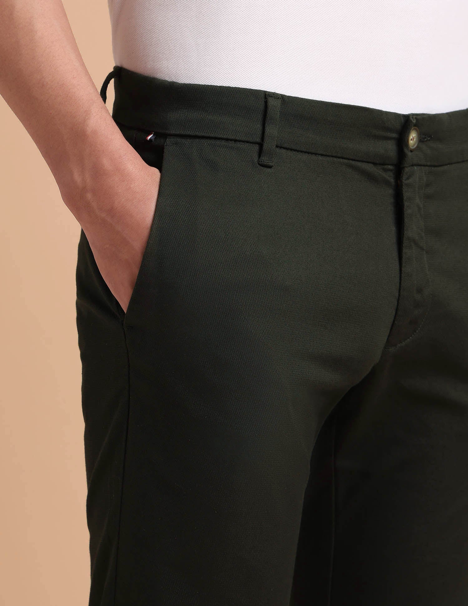 Satin Super Slim Fit Trouser Olive - U.S. POLO ASSN. | Large