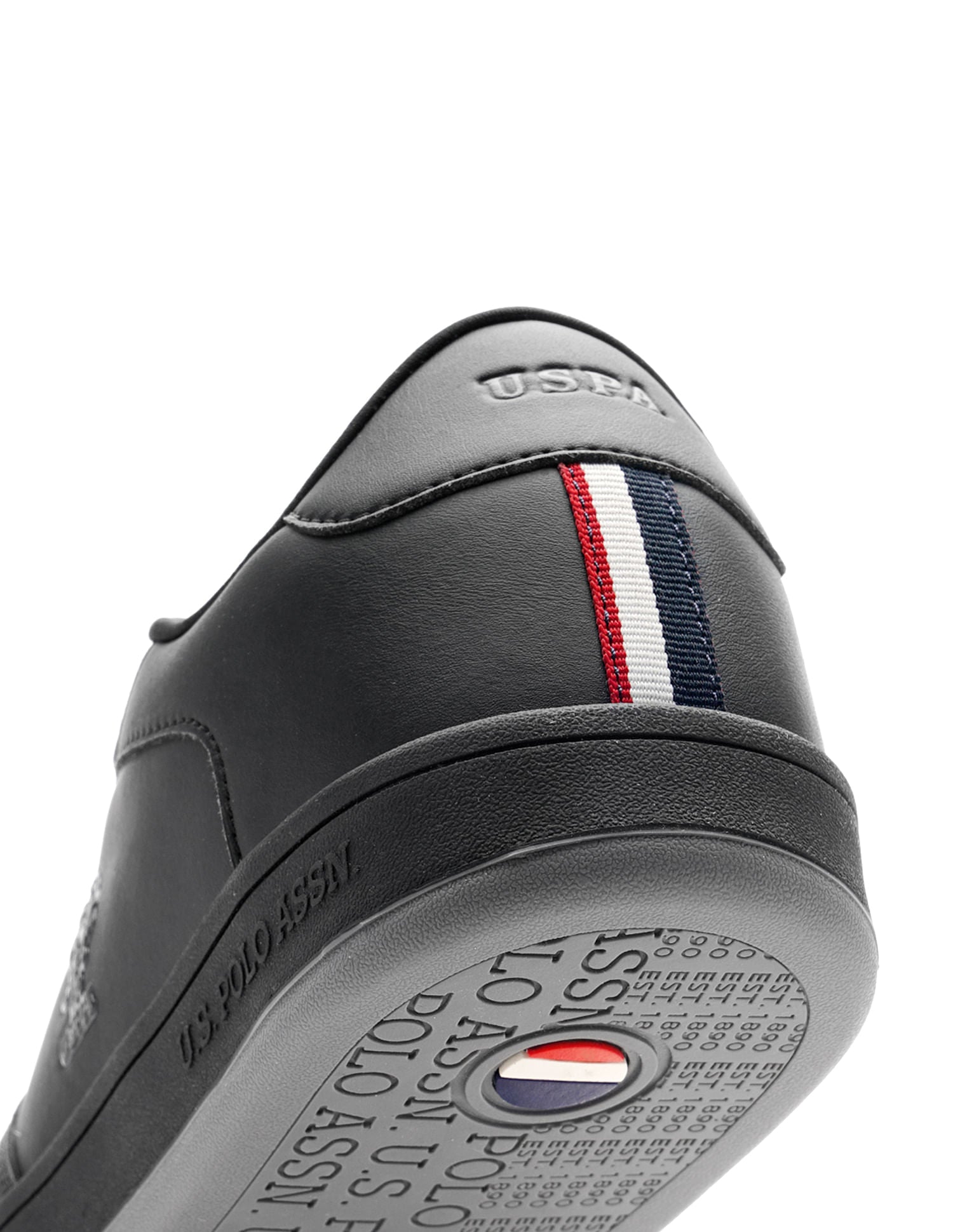 Men Rein 2.0 Black Retro Court Sneakers Black - U.S. POLO ASSN. | Large