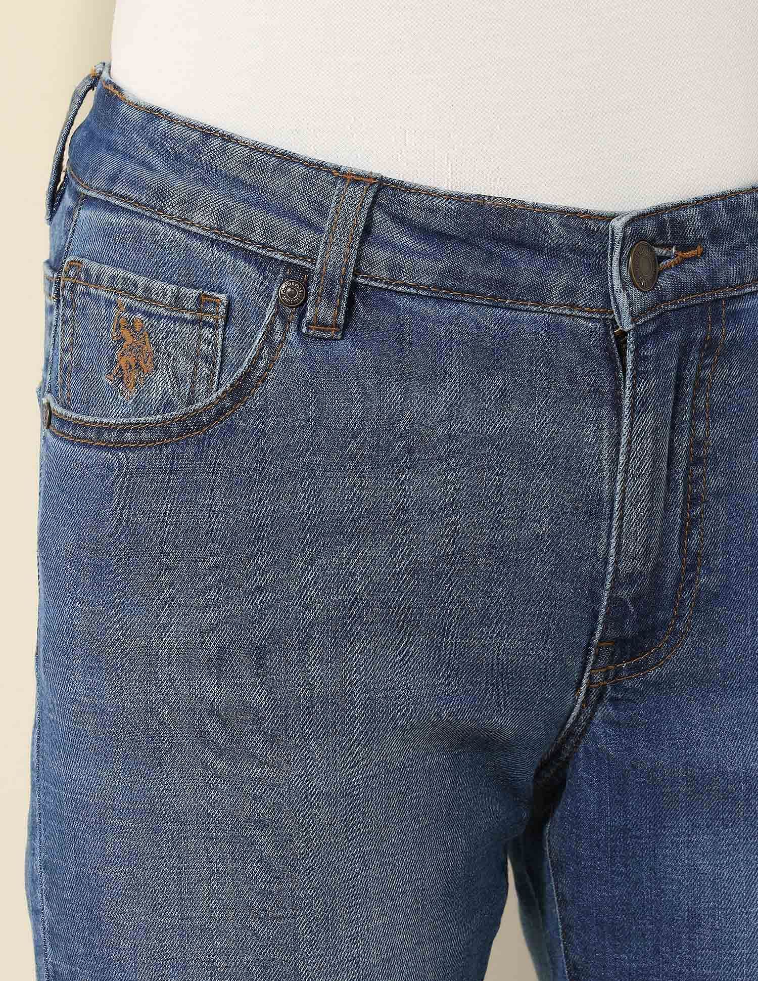 Mid rise Skinny Bootcut Jeans Blue - U.S. Polo Assn. India | Large