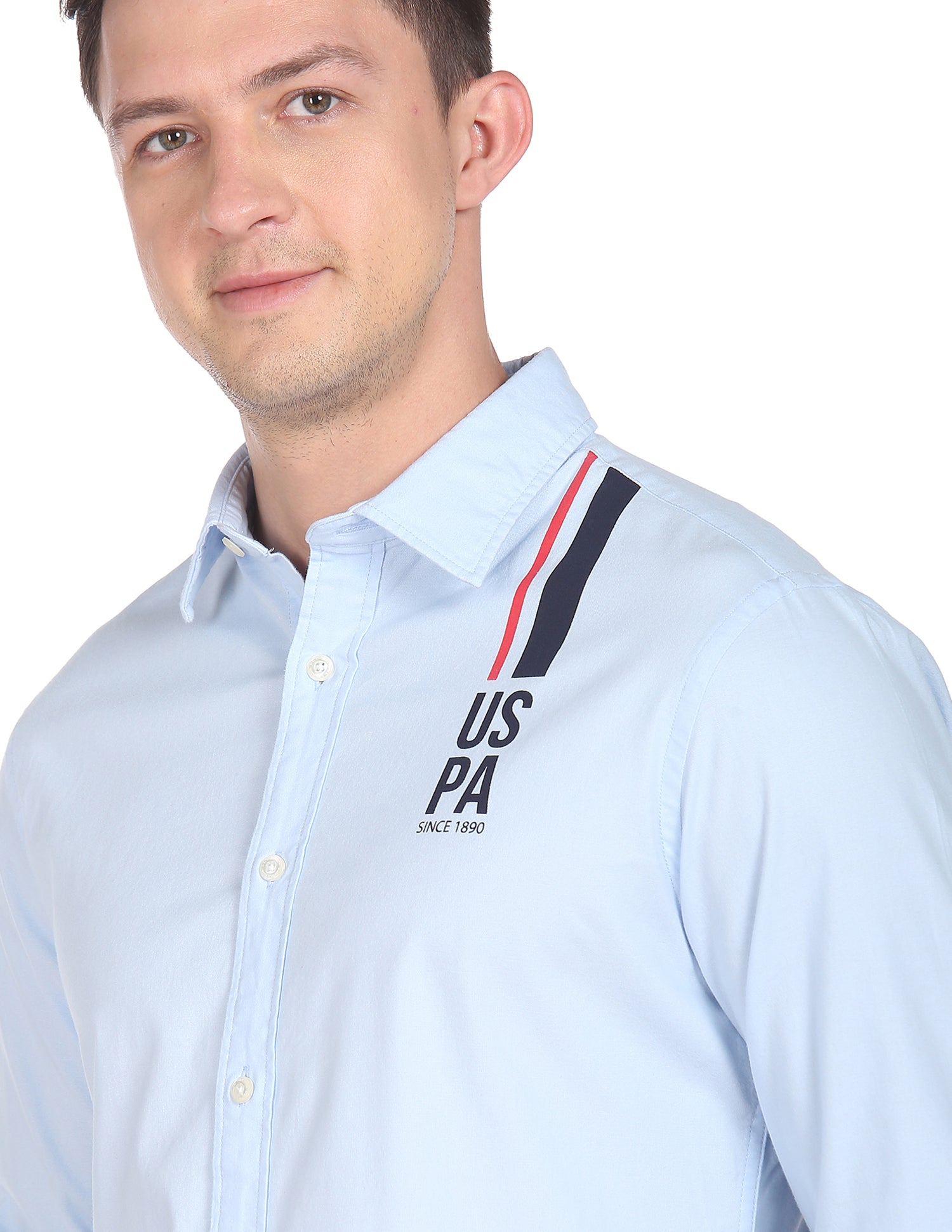 Stretchy Oxford Shirt Blue - U.S. POLO ASSN. | Large