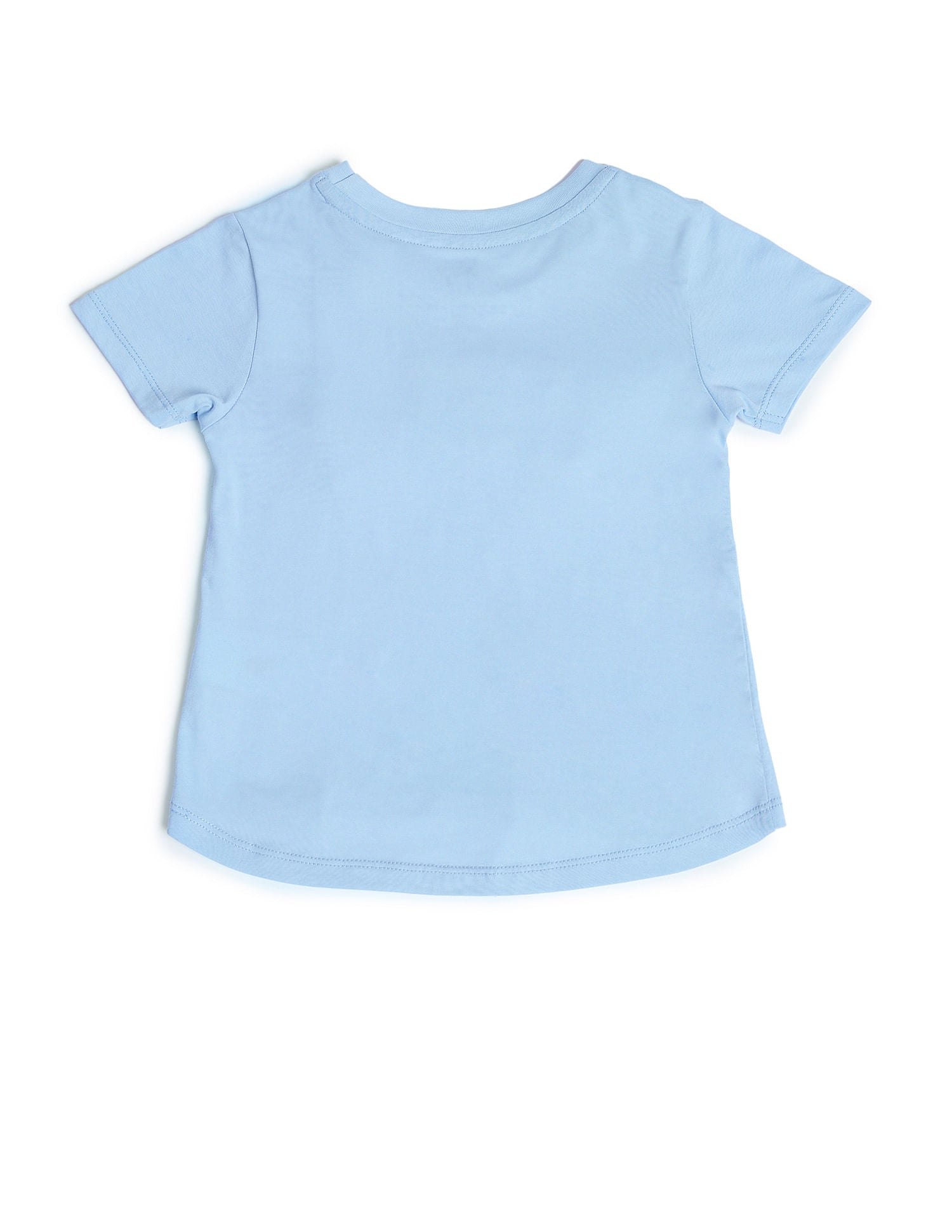 Girls Logo Crew Neck T-Shirt Light Blue - U.S. Polo Assn. India | Large