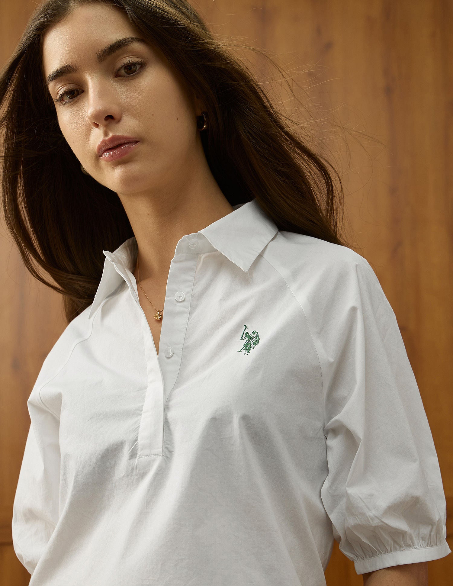 Regular Fit Solid Shirt Off White - U.S. POLO ASSN. | Large