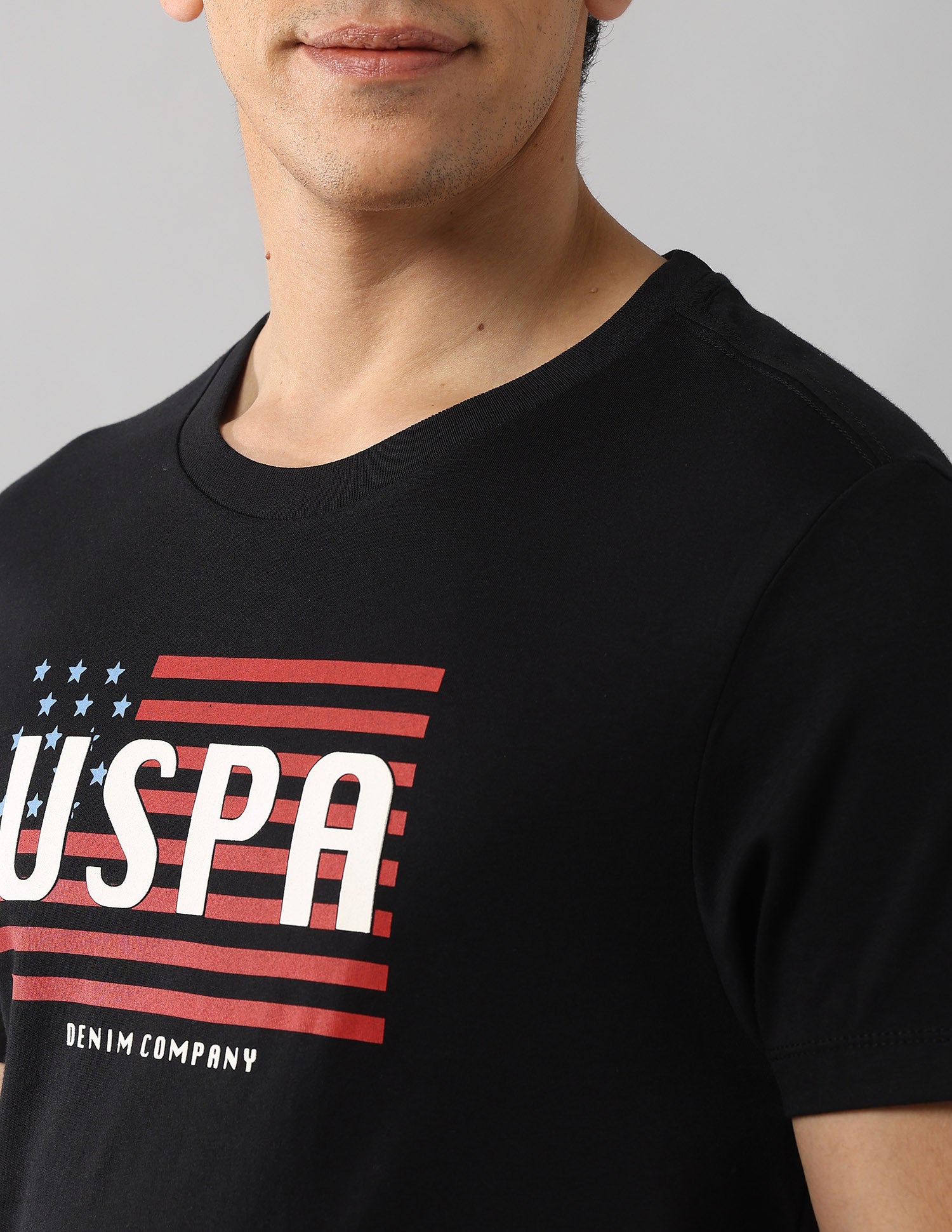 Brand Printed Muscle Fit T-Shirt Black - U.S. POLO ASSN. | Large