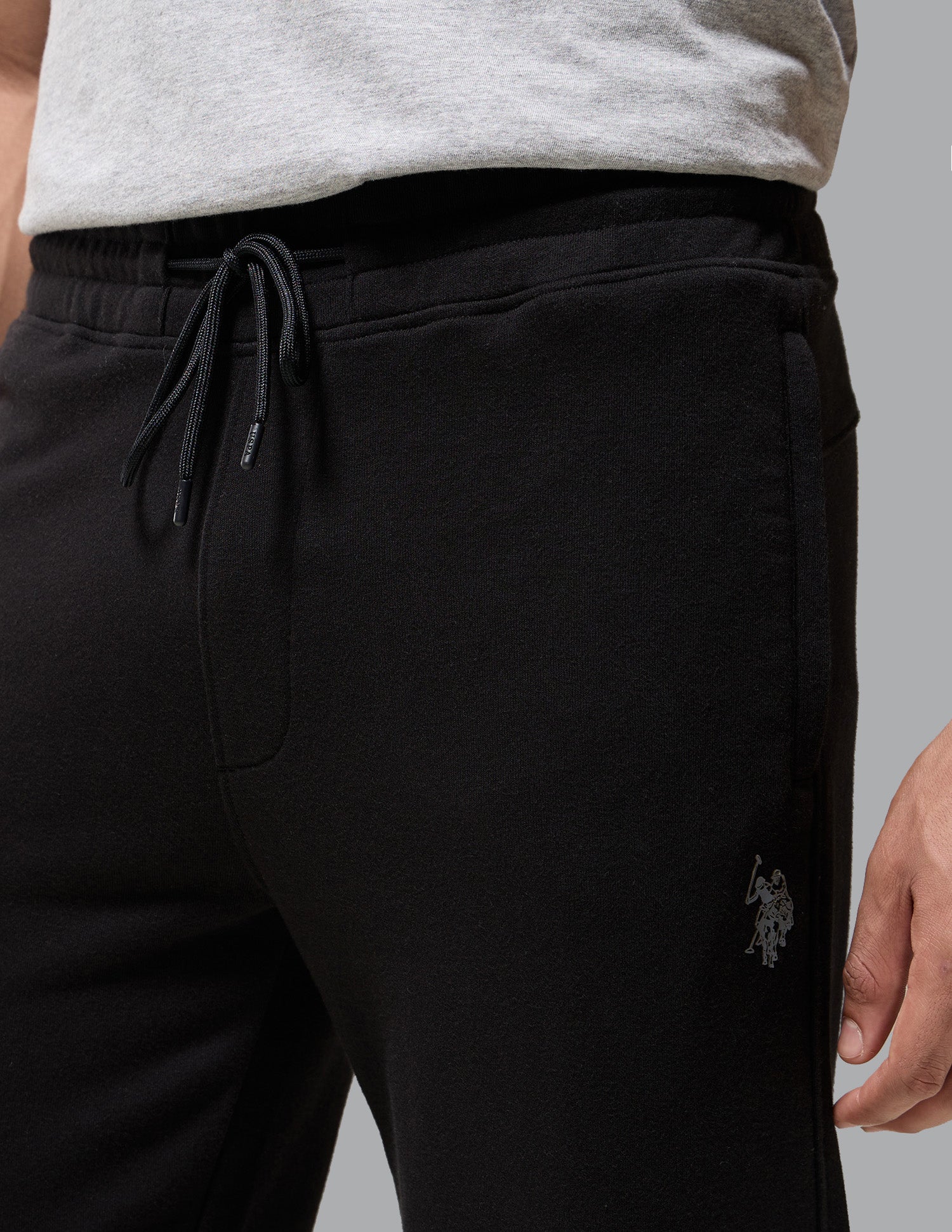 Cotton Rich Loopknit OJ012 Joggers Black - U.S. Polo Assn. India | Large