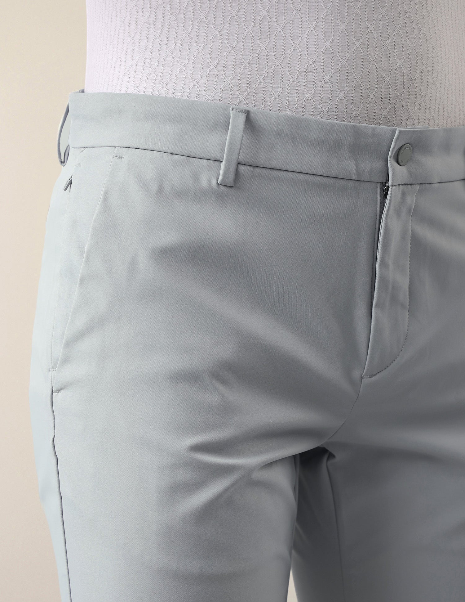Austin Slim Fit Mid Rise Trousers Light Grey - U.S. Polo Assn. India | Large