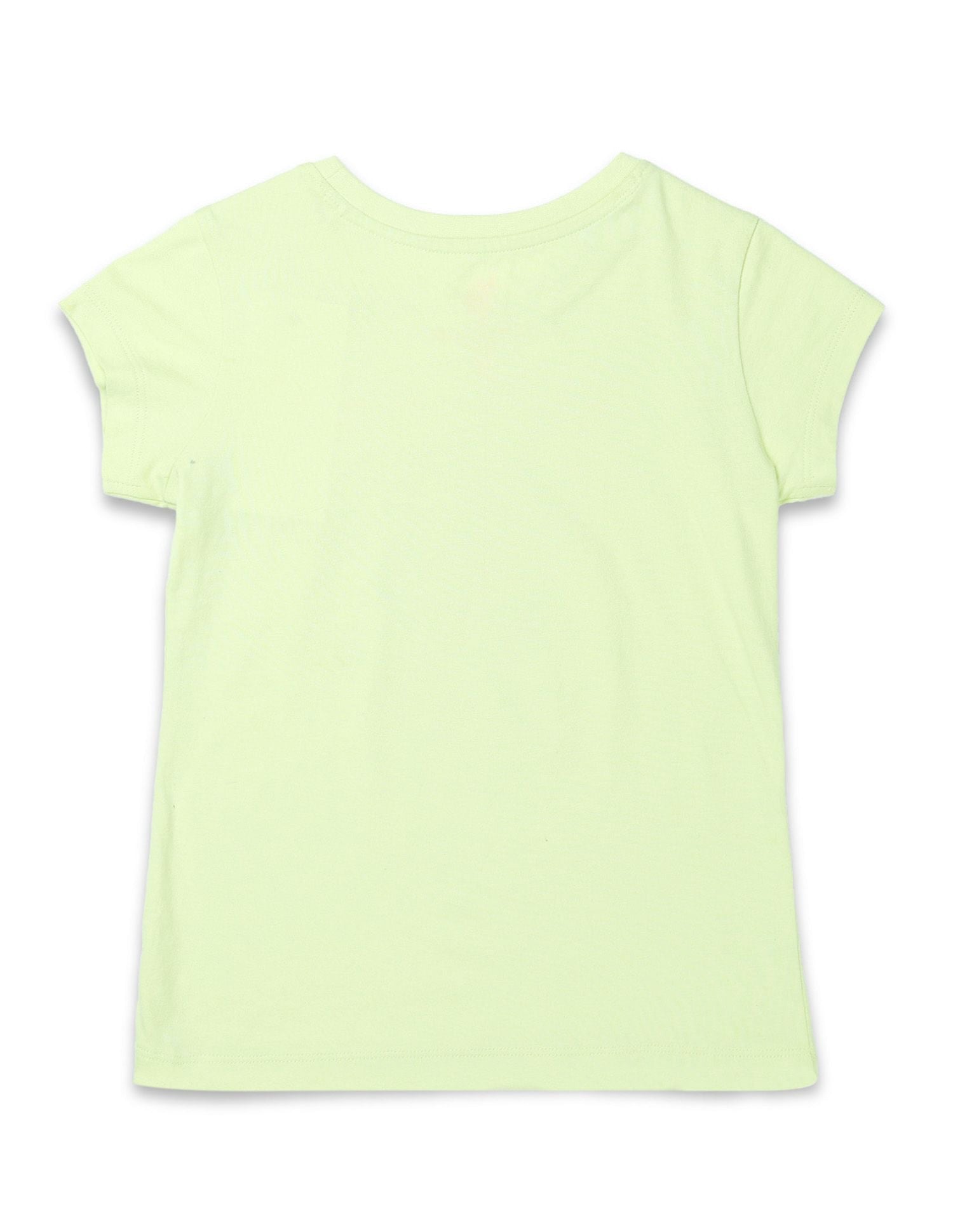 Girls Graphic Printed Regular Fit T-Shirt Yellow - U.S. POLO ASSN. | Large