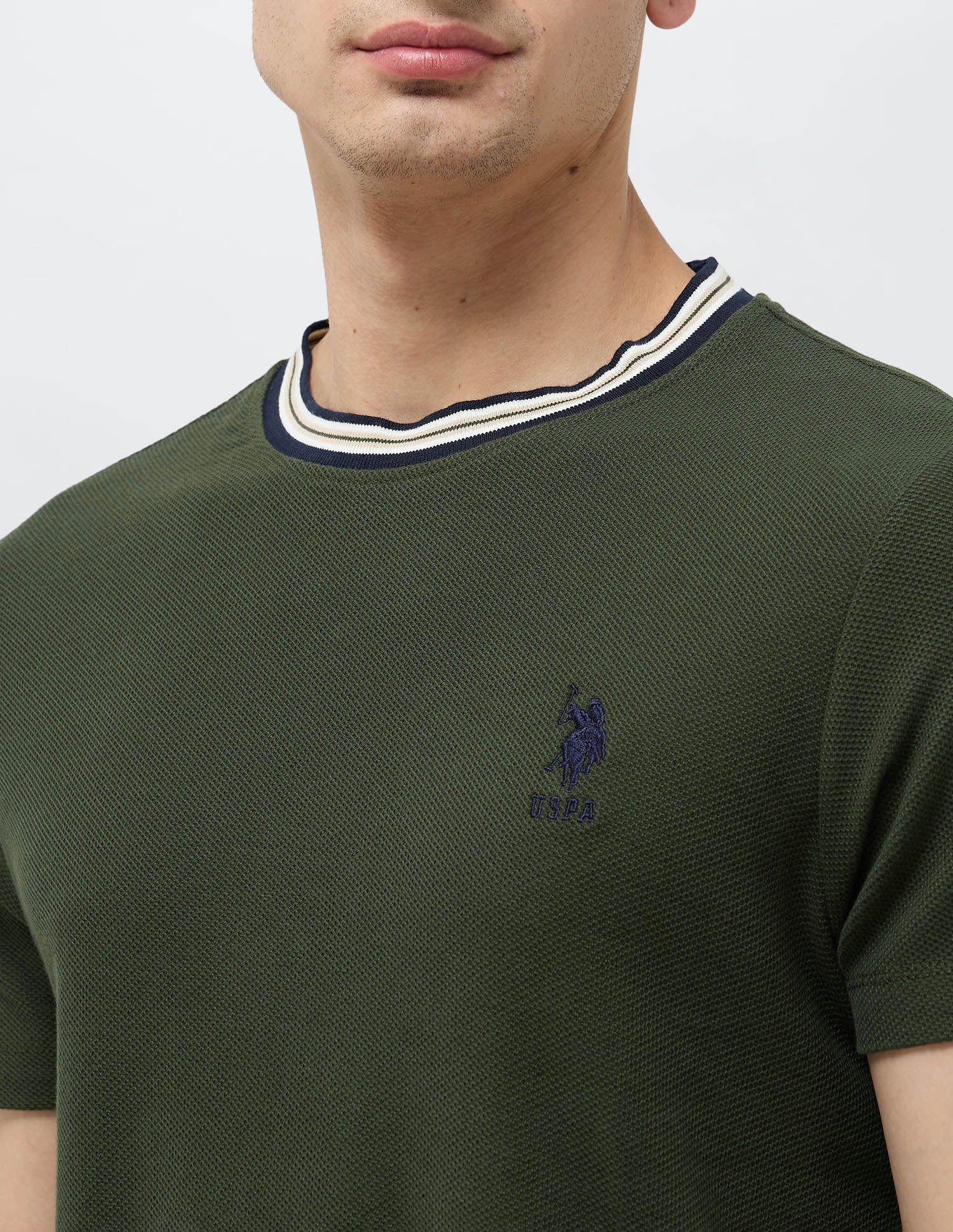 Solid Regular Fit T-Shirt Dark Green - U.S. POLO ASSN. | Large