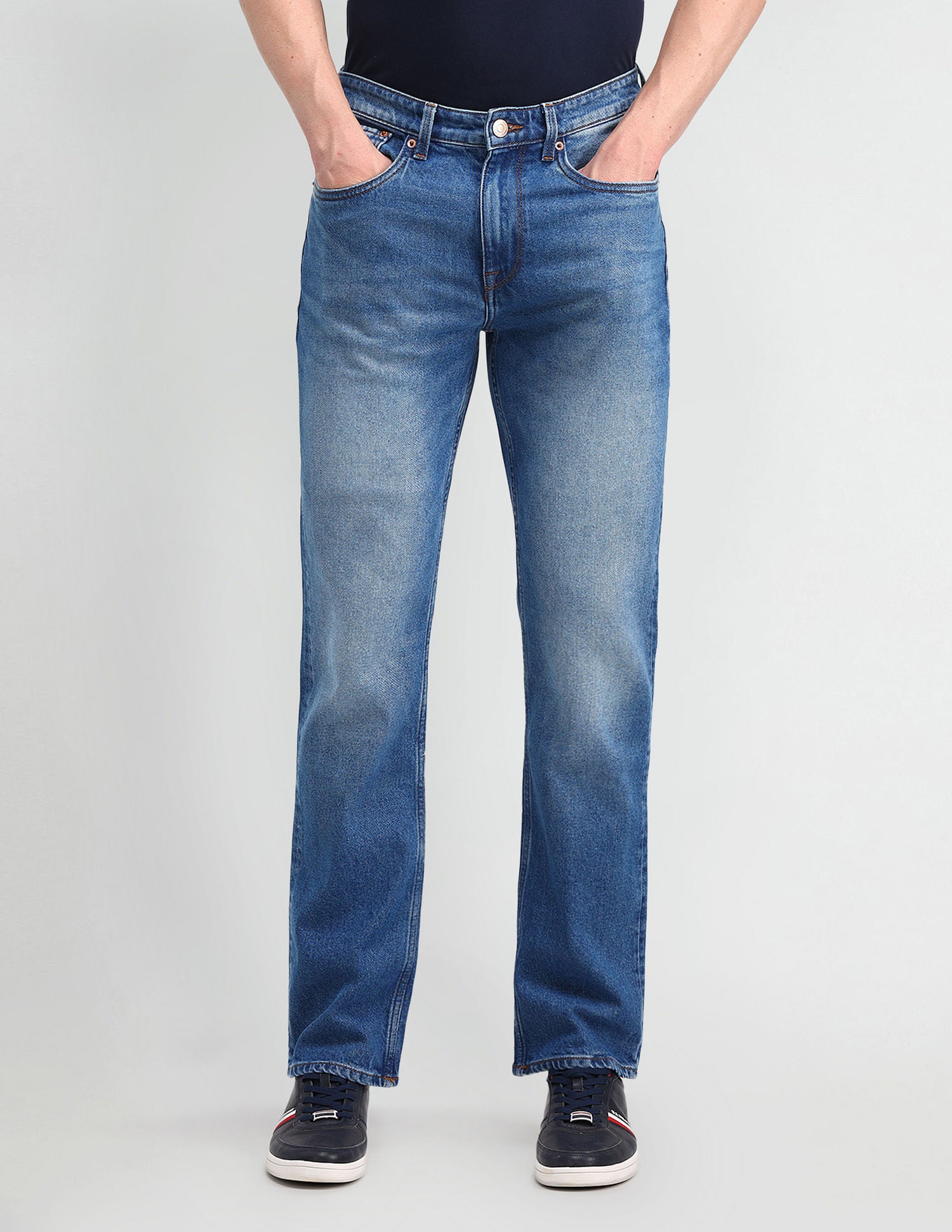 Harold Slim Straight Blue Jeans Blue - U.S. POLO ASSN. | Large