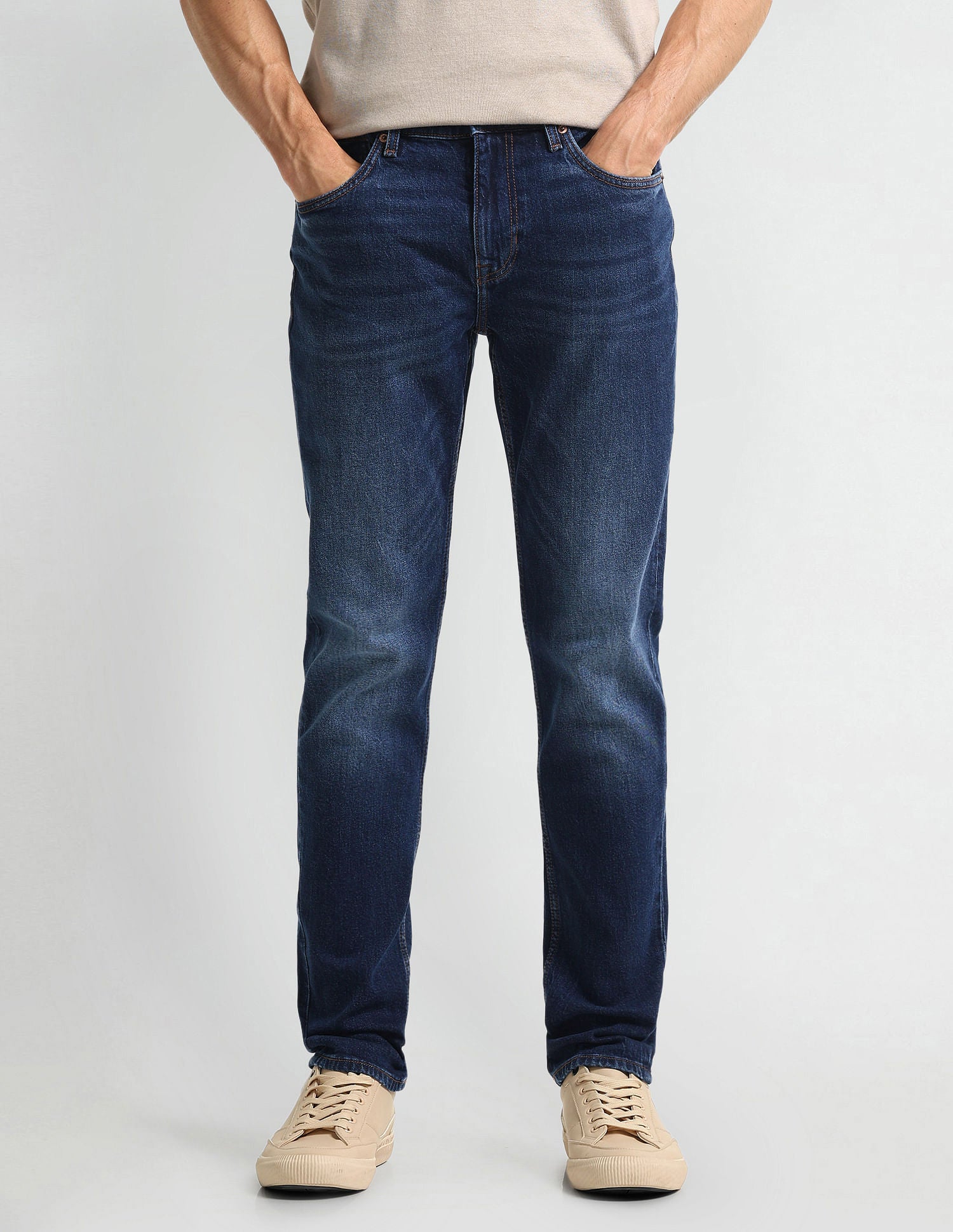 Brandon Slim Fit Blue Jeans Blue - U.S. POLO ASSN. | Large