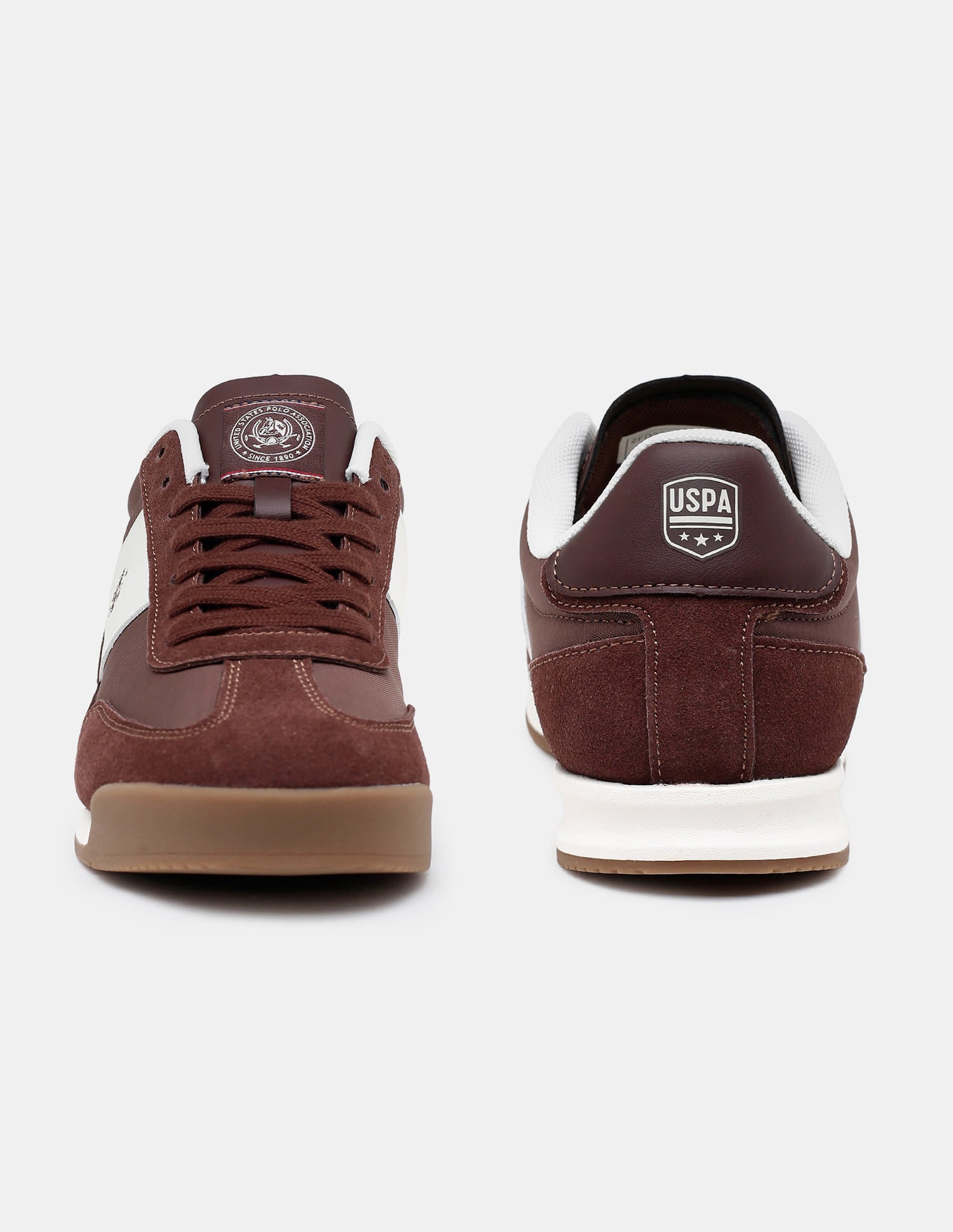 Colour Blocked Lace Ups Gallop Sneakers Brown - U.S. Polo Assn. India | Large