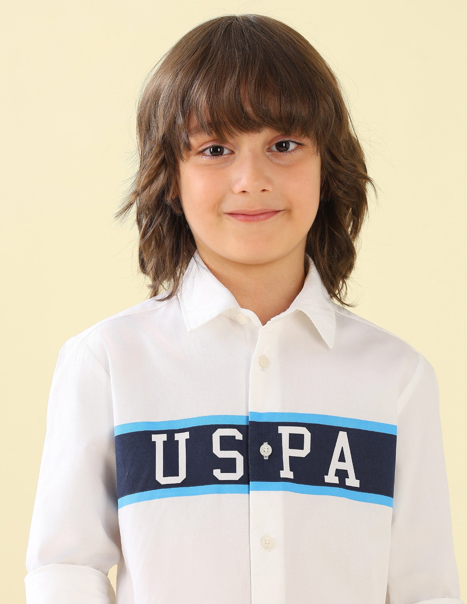 Twill Brand Printed Shirt White - U.S. Polo Assn. India | Large