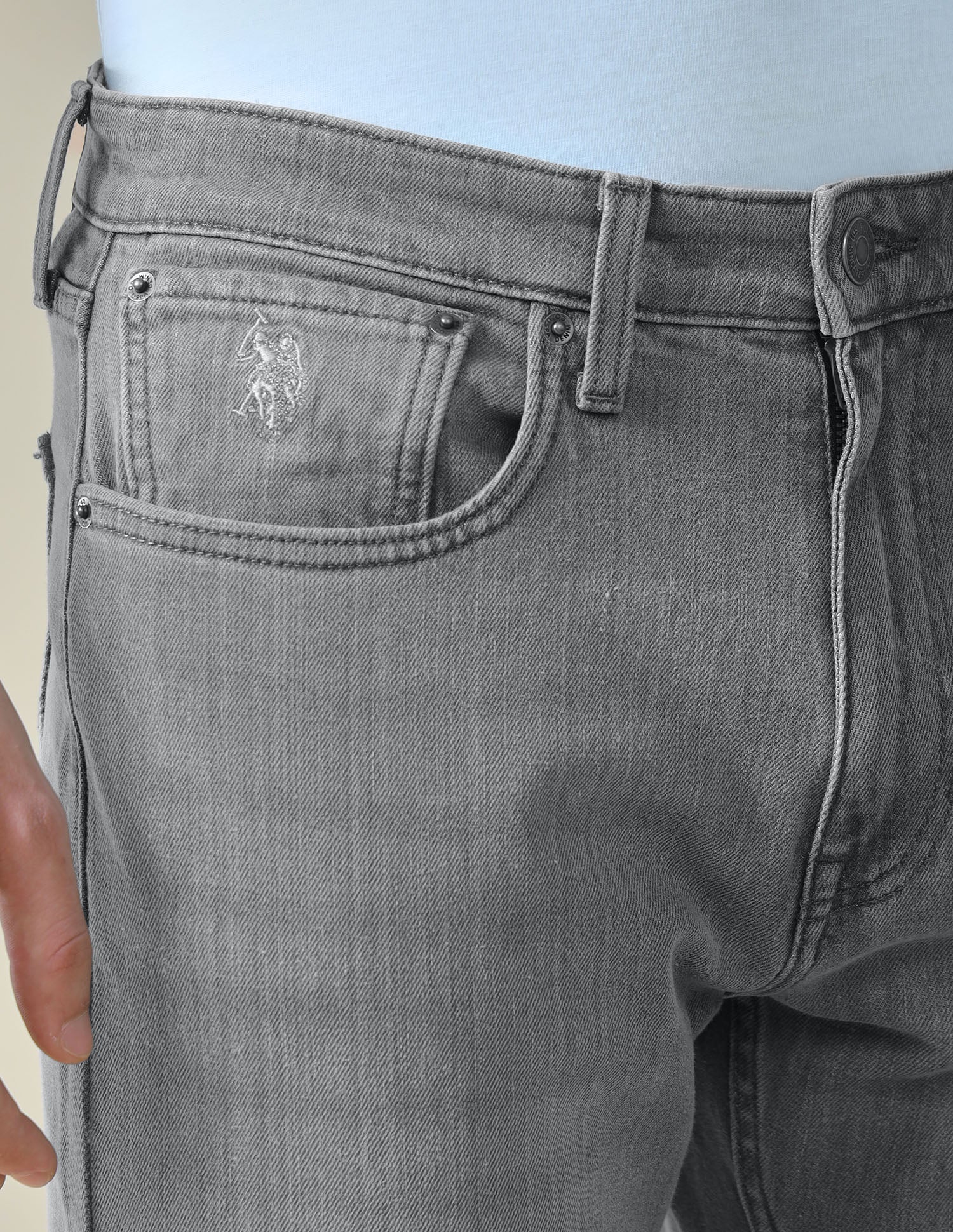 Connor Bootcut Fit Grey Jeans Mid Grey - U.S. Polo Assn. India | Large