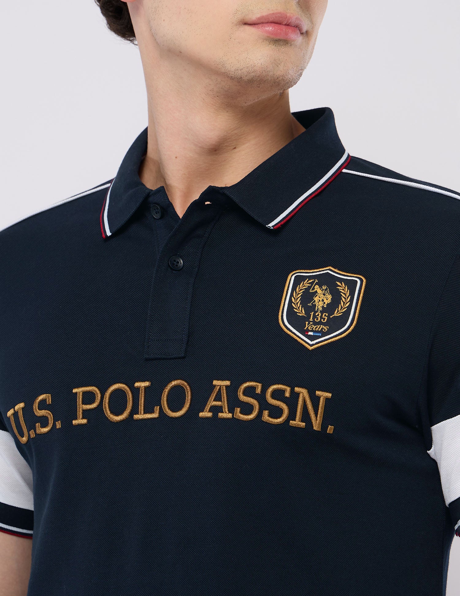 Brand Embroidered Slim Fit Polo Shirt Navy - U.S. POLO ASSN. | Large