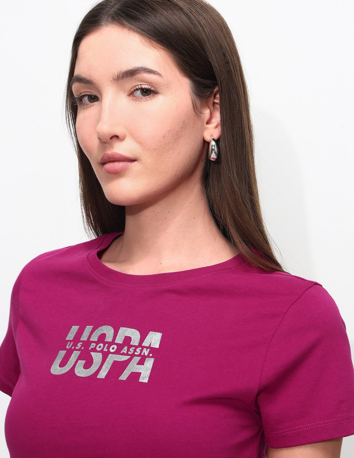 Regular Fit Brand Printed T-Shirt Purple - U.S. Polo Assn. India | Large