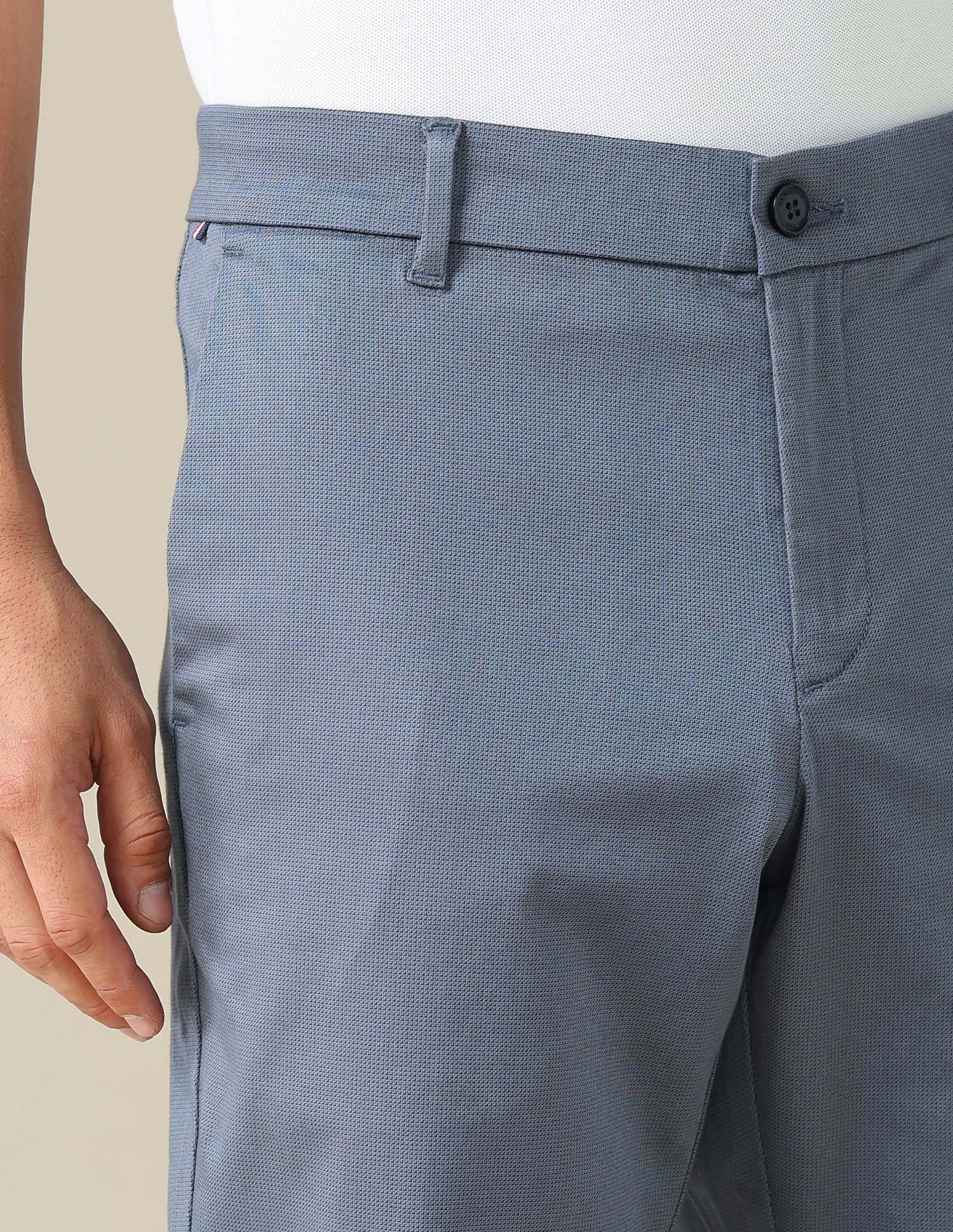 Denver Slim Fit Satin Trousers Navy - U.S. POLO ASSN. | Large