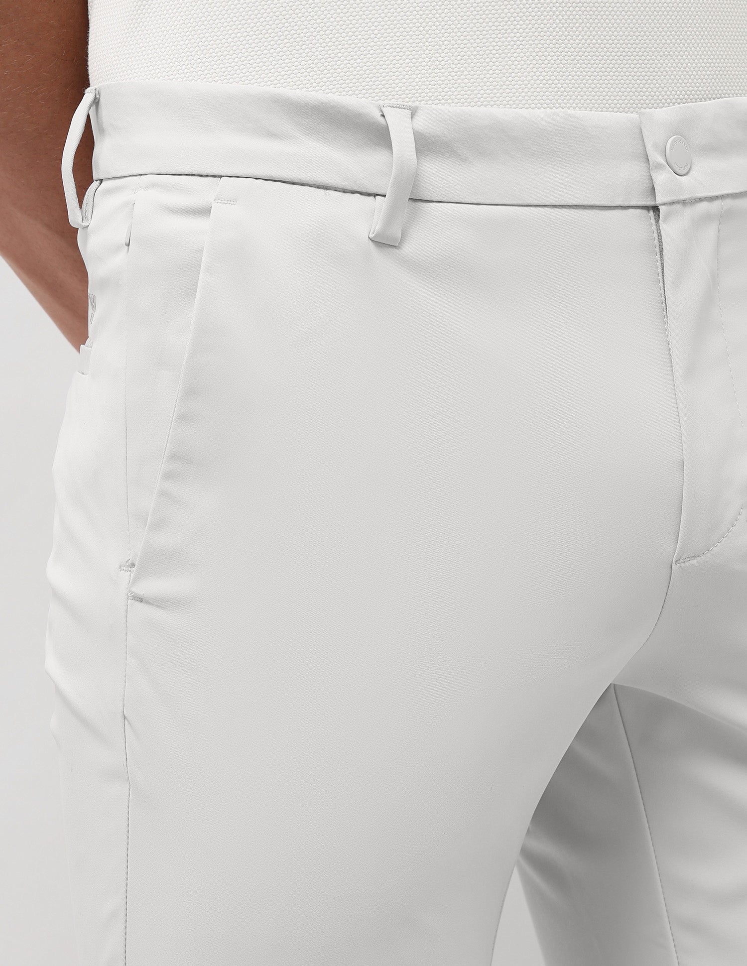 Denver Slim Fit Mid Rise Trousers Grey - U.S. Polo Assn. India | Large