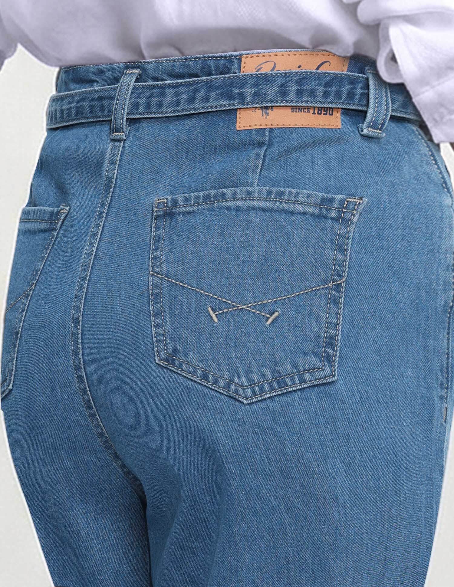 High Rise Straight Fit Jeans Blue - U.S. Polo Assn. India | Large