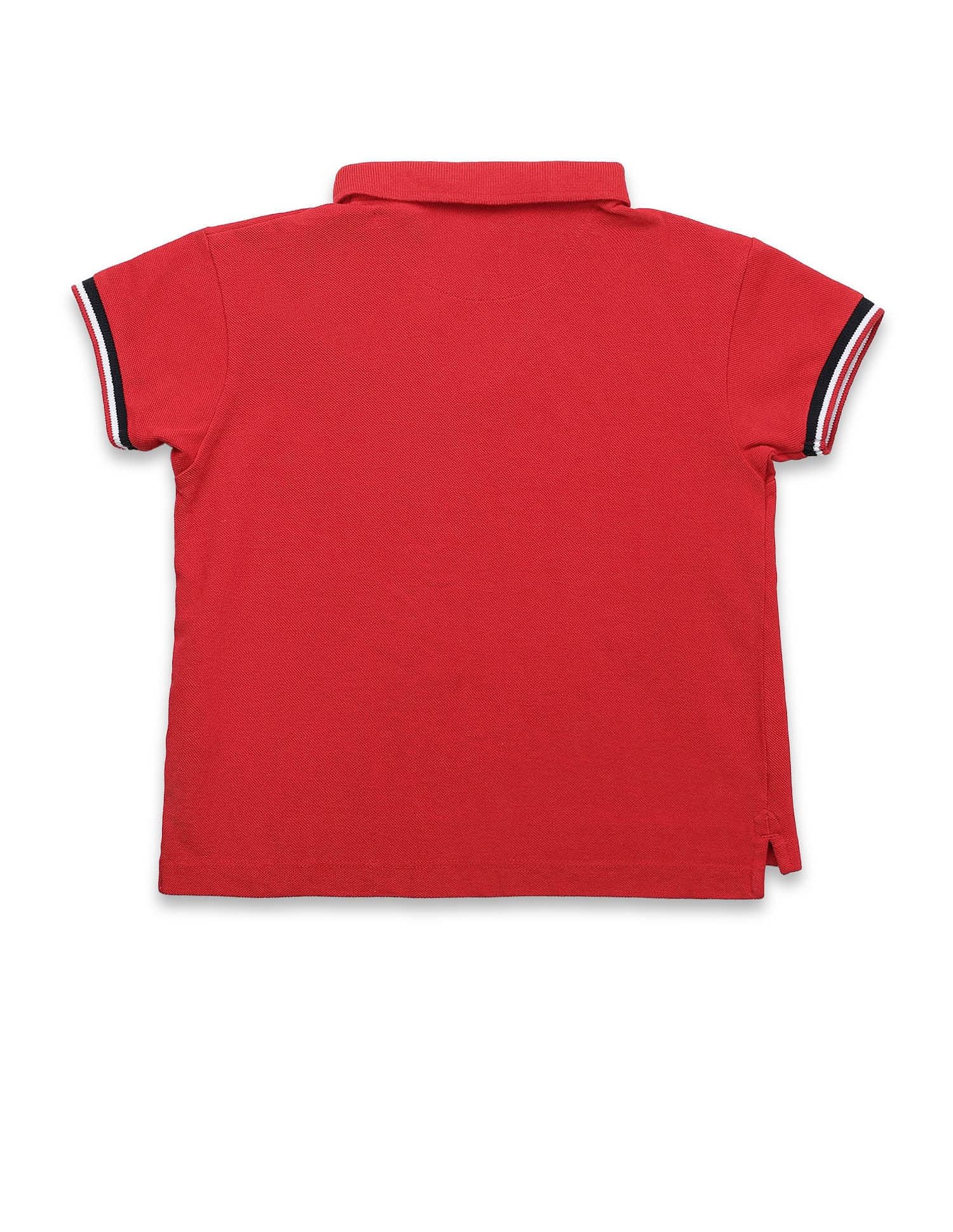 Girls Cotton Soccer Style Polo Shirt Red - U.S. POLO ASSN. | Large