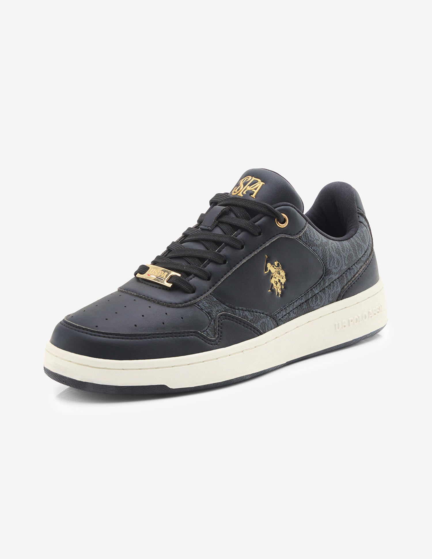 Ira Monogram Printed Sneakers Black - U.S. Polo Assn. India | Large