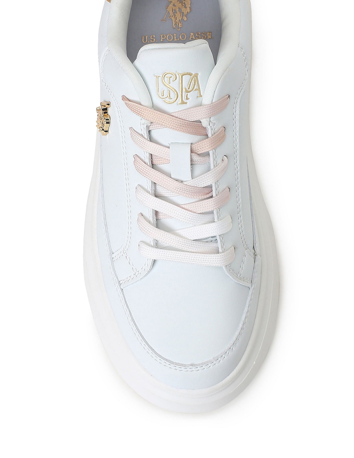 Lace Ups Logo Eleanor 2.0 Sneakers White - U.S. Polo Assn. India | Large