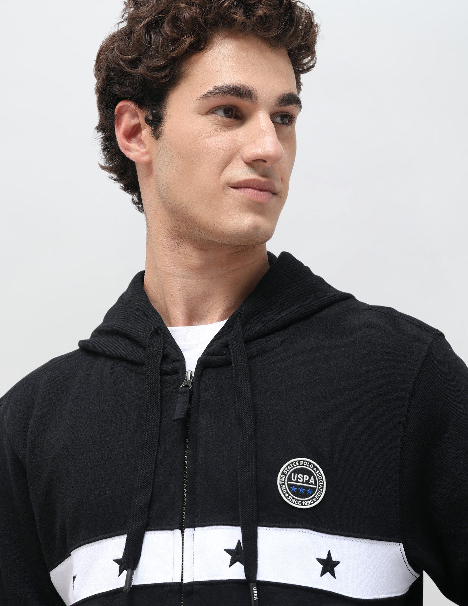 Solid Regular Fit Sweatshirt Black - U.S. Polo Assn. India | Large