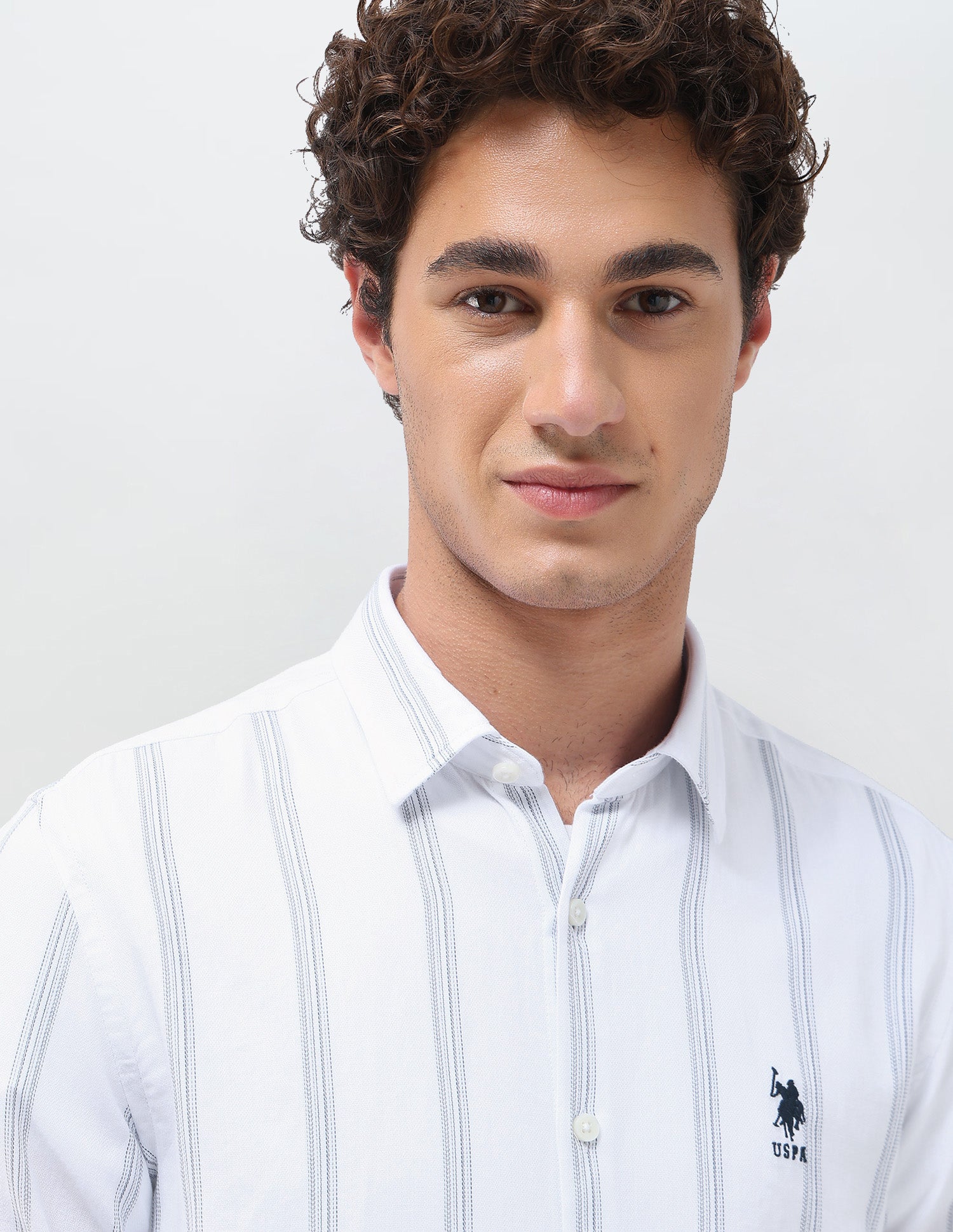 Vertical Striped Regular Fit Shirt Blue - U.S. Polo Assn. India | Large