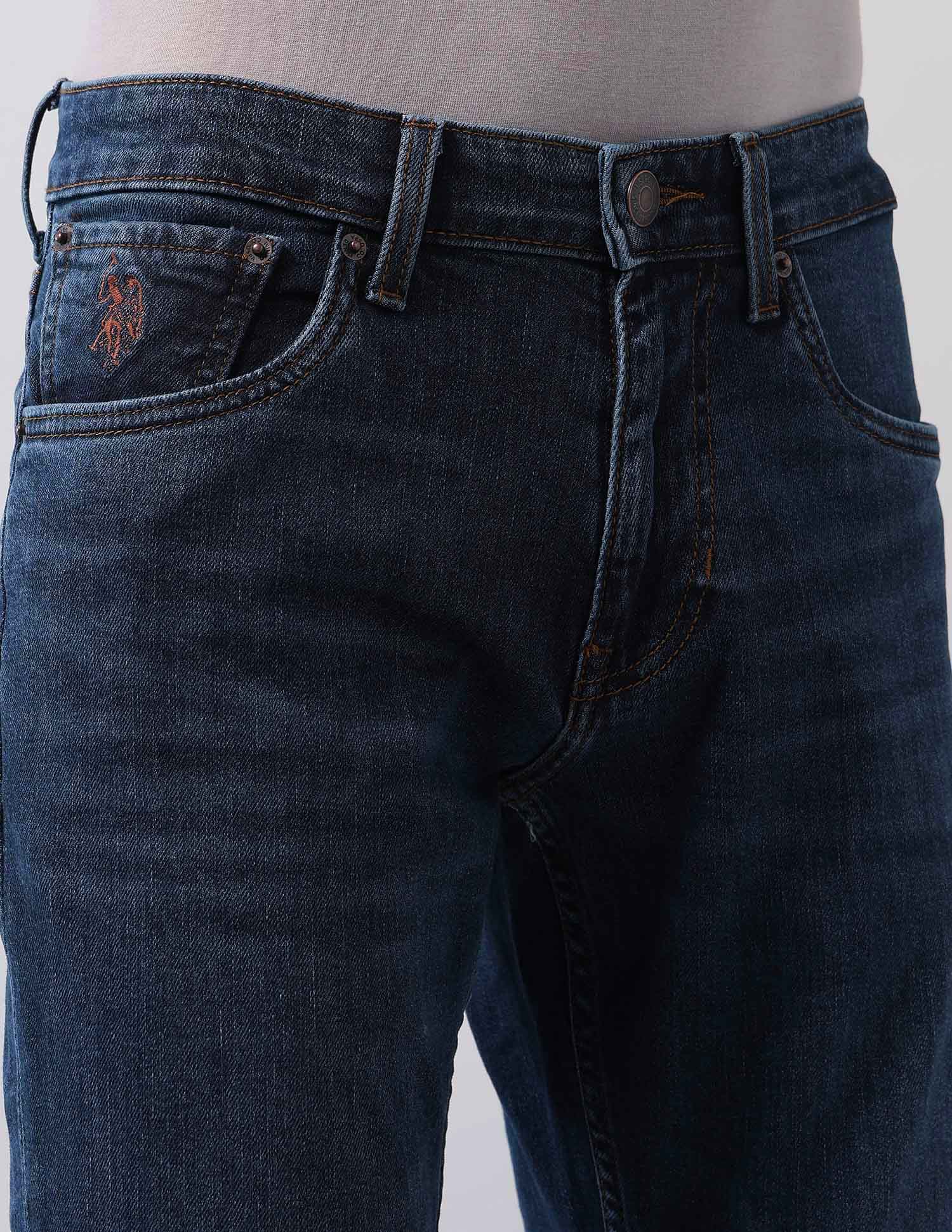 Brandon Slim Tapered Fit Blue Jeans Blue - U.S. POLO ASSN. | Large