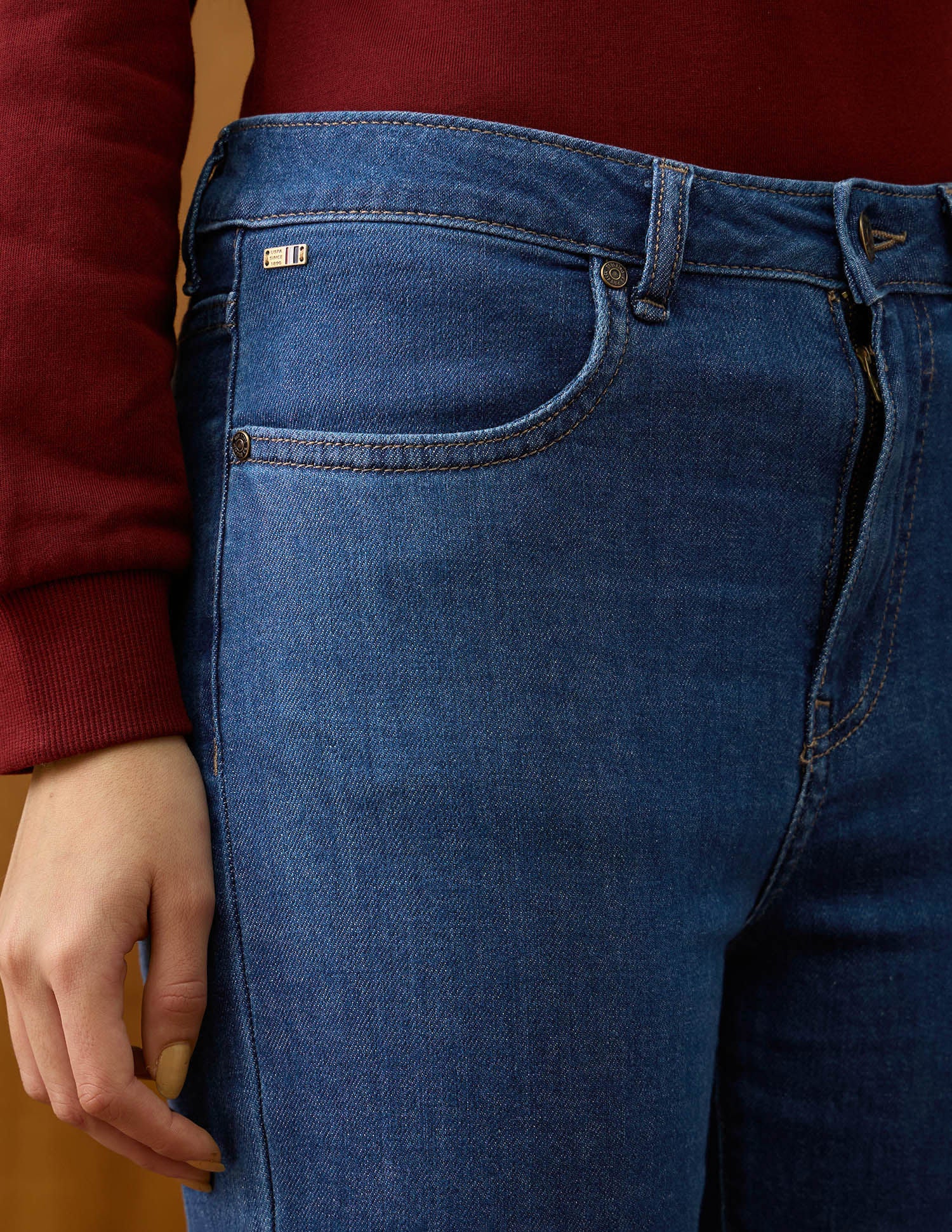 High Rise Flared Fit Jeans Blue - U.S. POLO ASSN. | Large