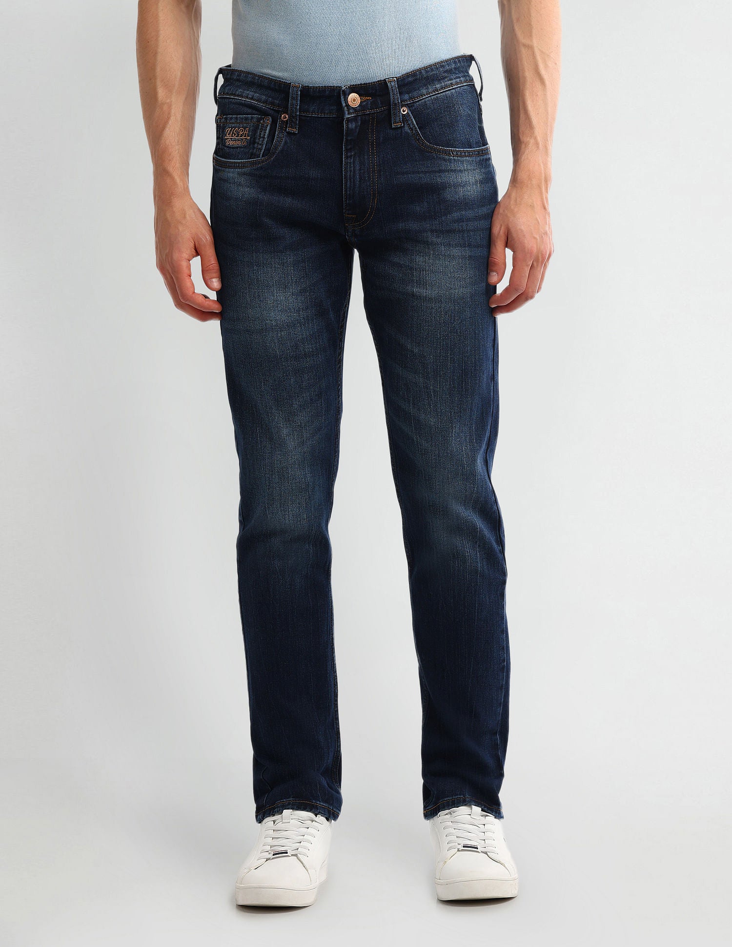 Brandon Slim Fit Blue Jeans Dark Blue - U.S. Polo Assn. India | Large