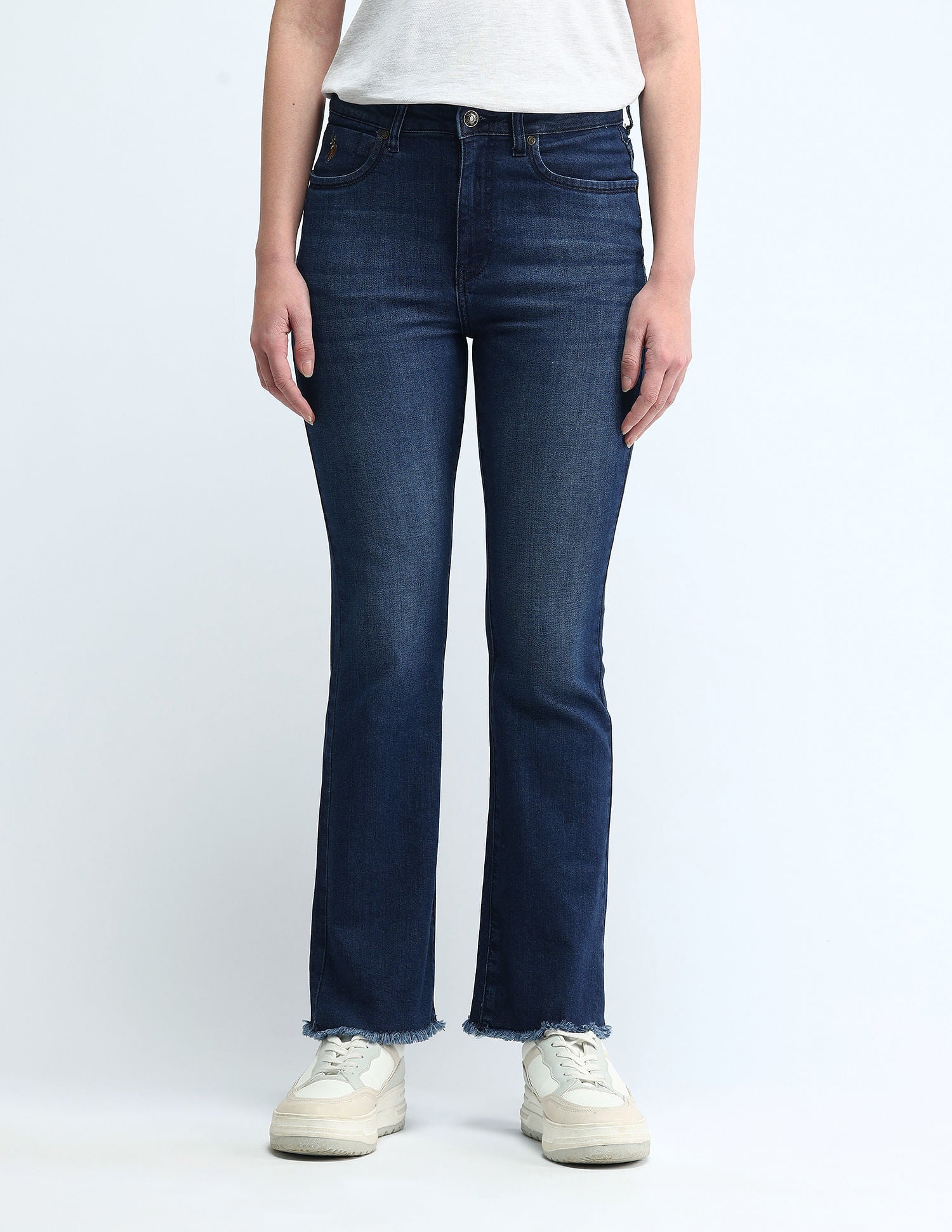 High Rise Skinny Bootcut Jeans Dark Blue - U.S. POLO ASSN. | Large