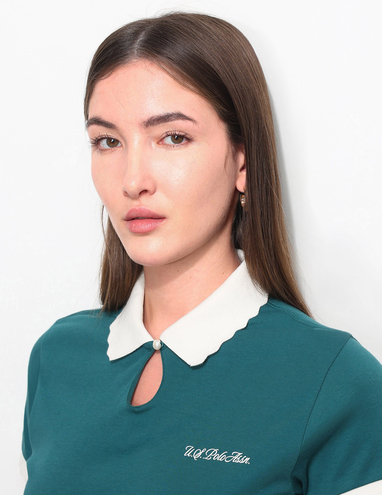 Regular Fit Solid Polo Shirt Green - U.S. Polo Assn. India | Large