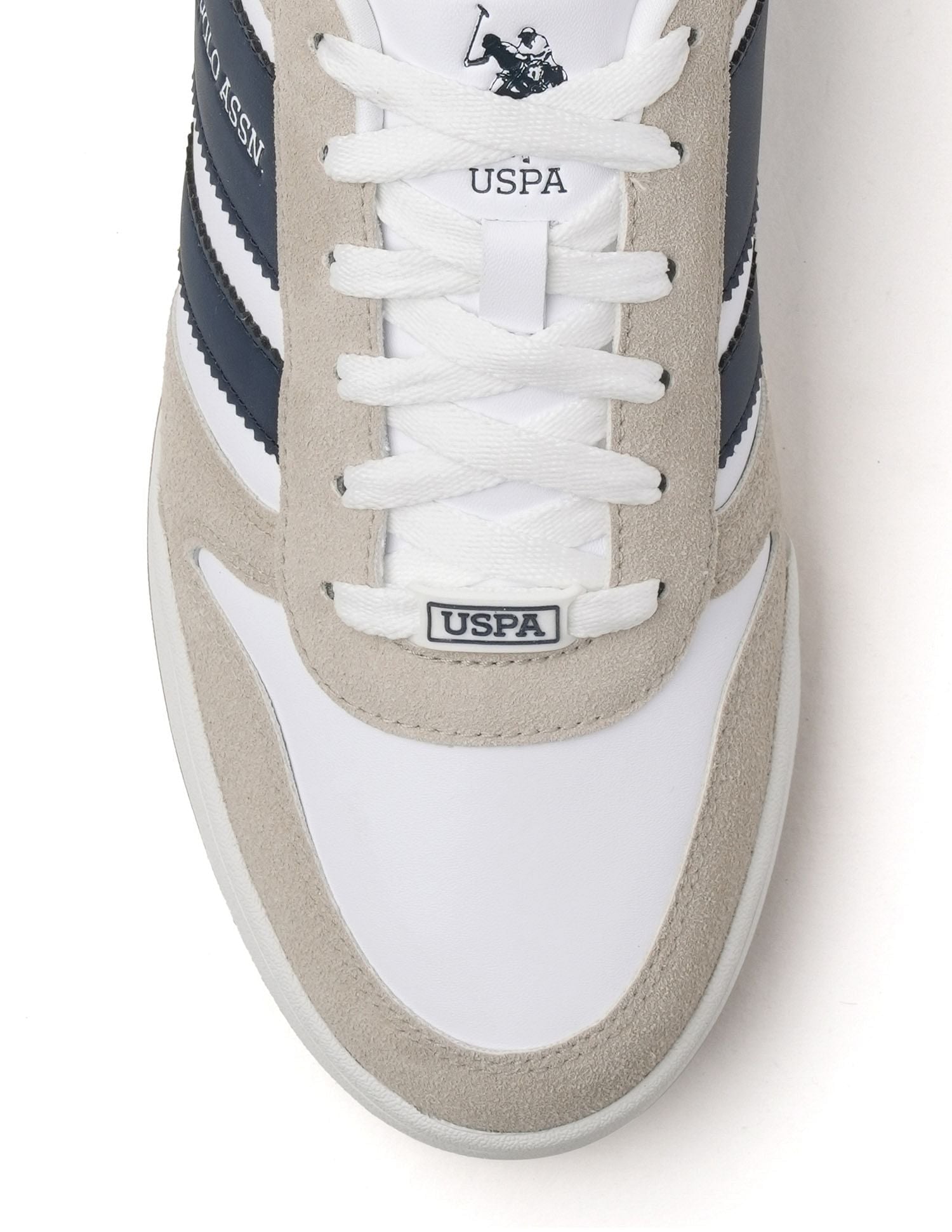 Men Gren Suede Colourblocked Sneakers Beige - U.S. POLO ASSN. | Large