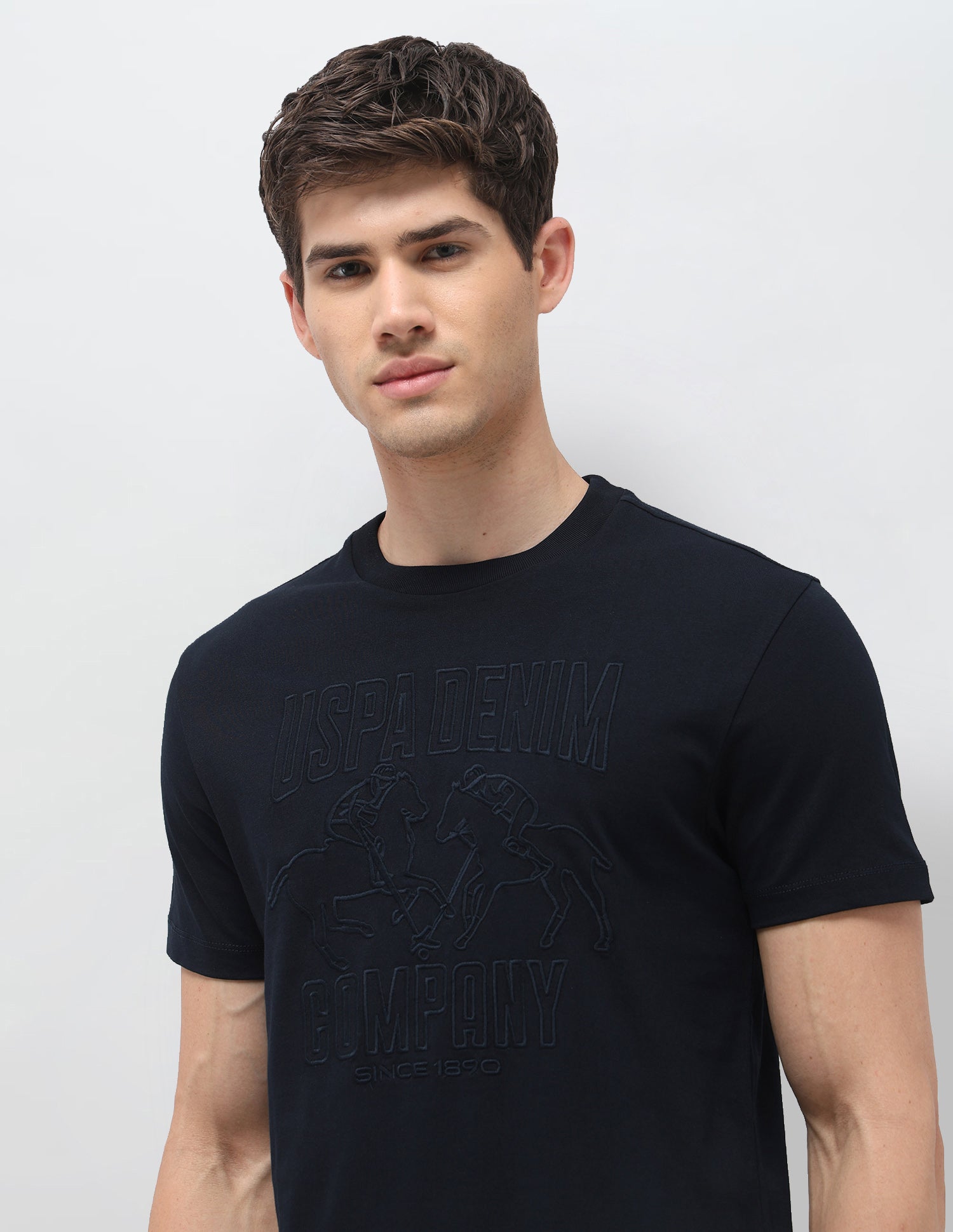 Brand Embroidered Slim Fit T-Shirt Navy - U.S. Polo Assn. India | Large