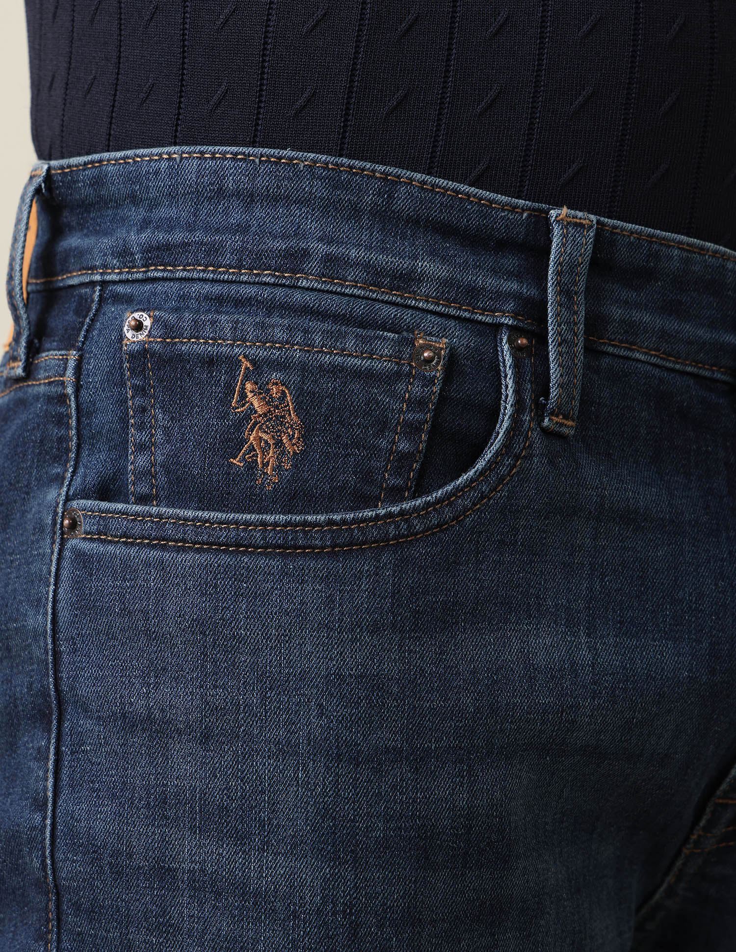 Harold Slim Straight Fit Blue Jeans Indigo - U.S. Polo Assn. India | Large