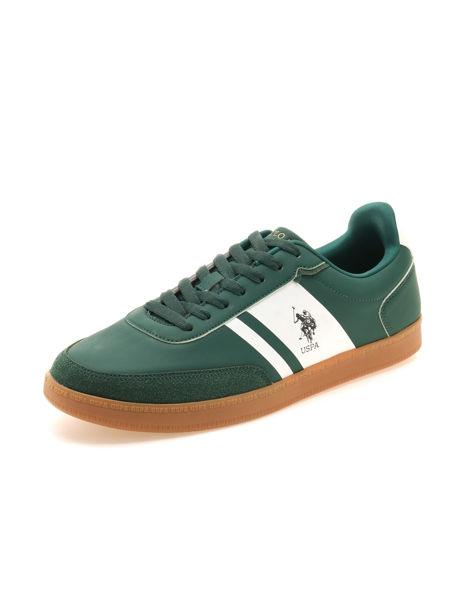 Men Hilton Colourblocked Sneakers Green - U.S. Polo Assn. India | Large