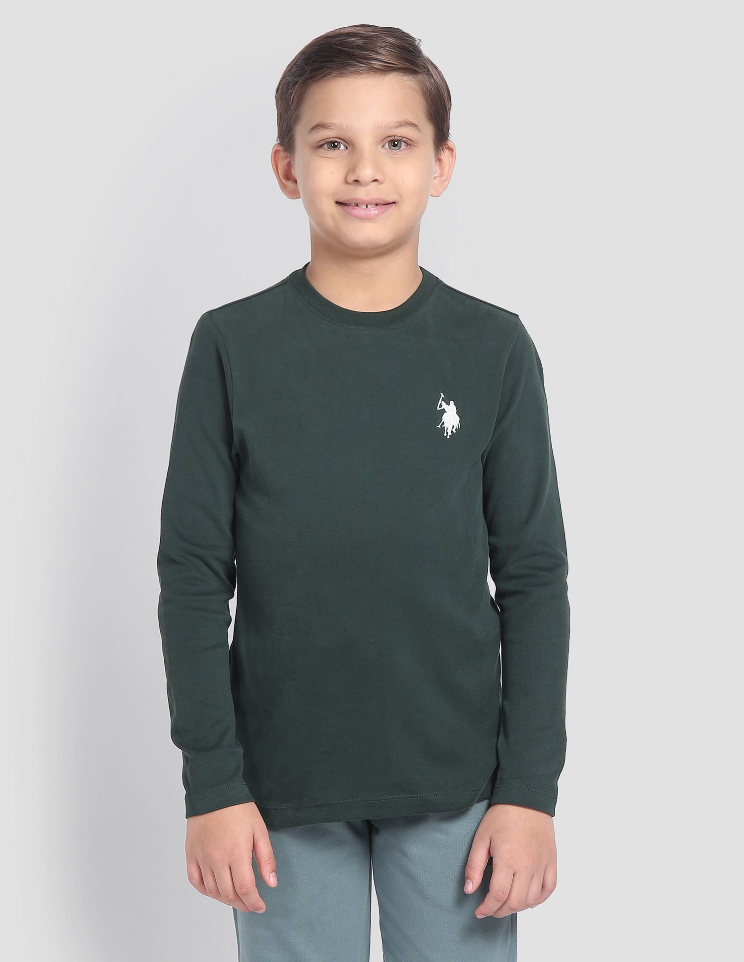 Cotton OKE01 Lounge T-Shirt - Pack Of 1 Dark Green - U.S. POLO ASSN. | Large