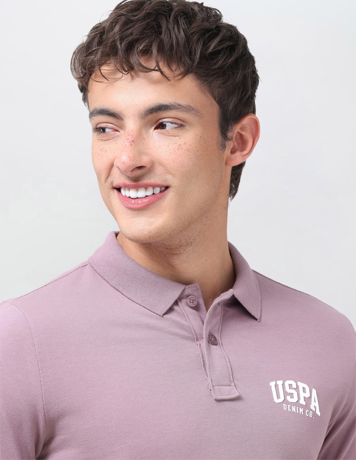 Solid Slim Fit Polo Shirt Dark Pink - U.S. Polo Assn. India | Large