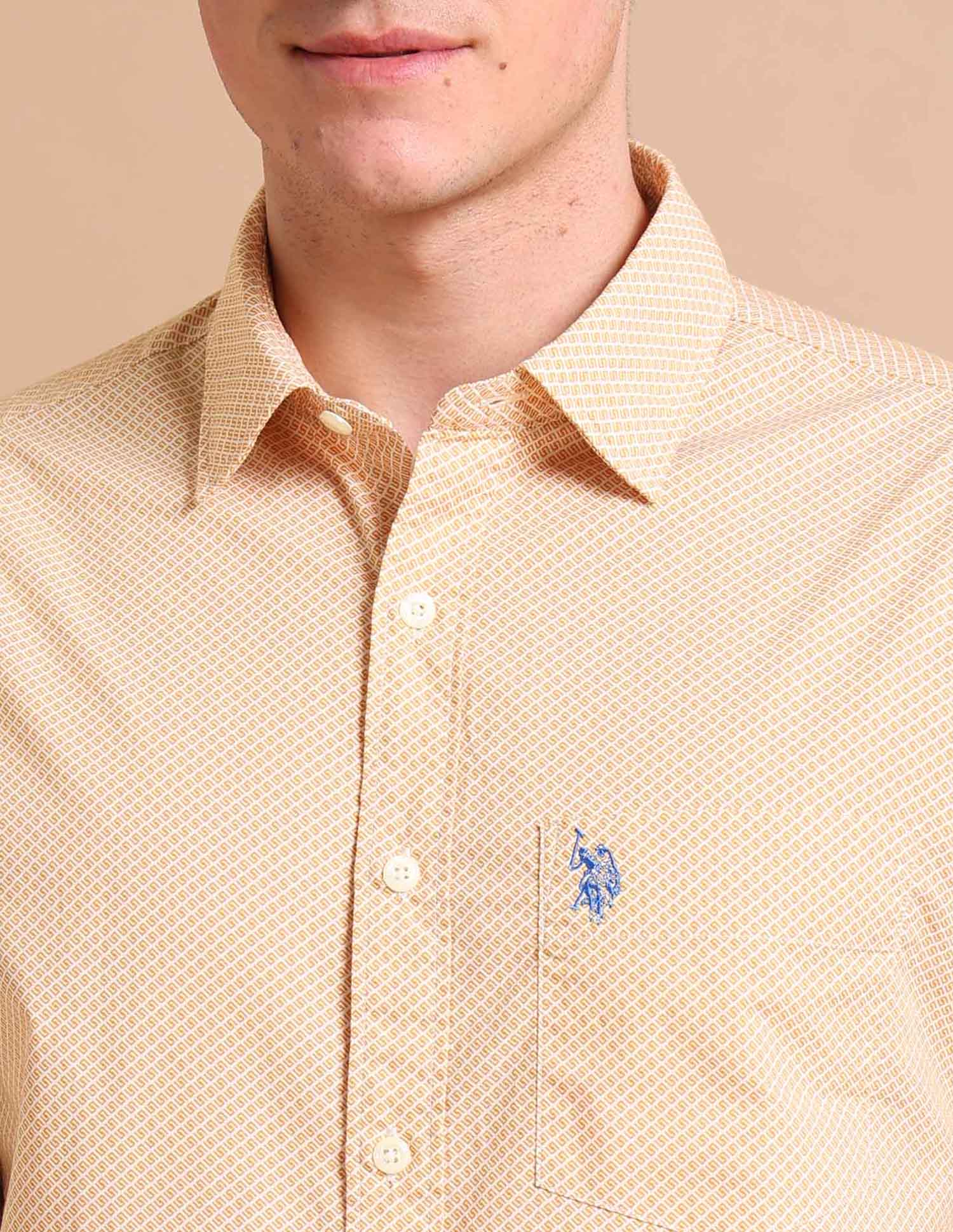 Digital Print Shirt Khaki - U.S. POLO ASSN. | Large