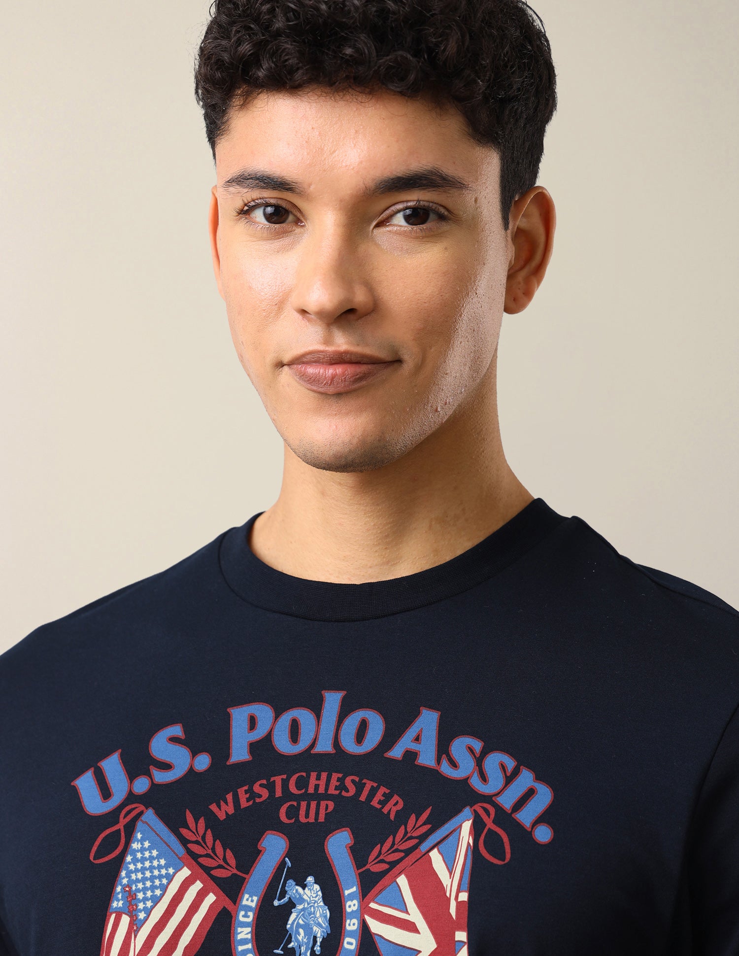 Graphic Brand Printed Slim Fit T-Shirt Navy - U.S. Polo Assn. India | Large