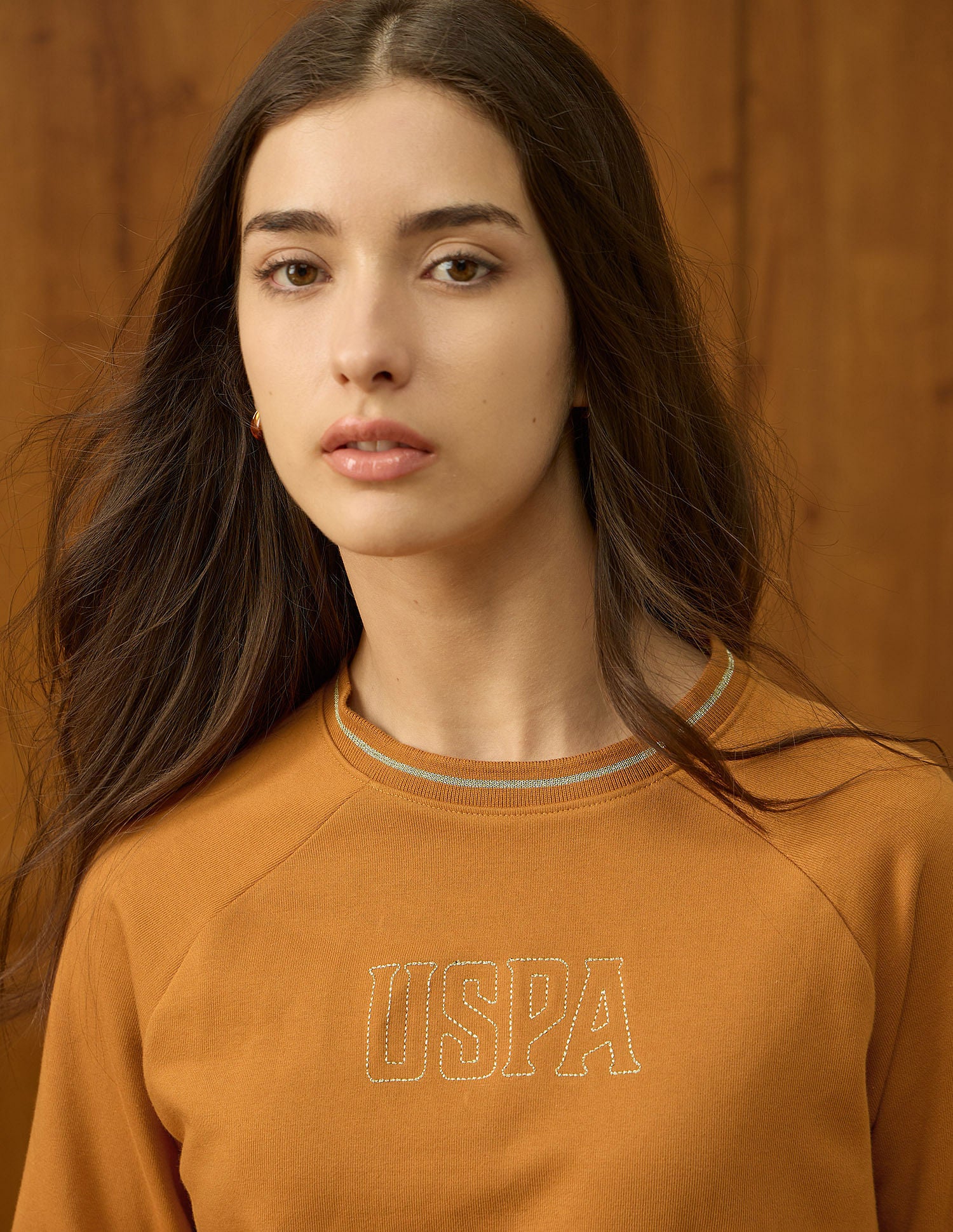 Brand Embroidered Sweatshirt Orange - U.S. POLO ASSN. | Large
